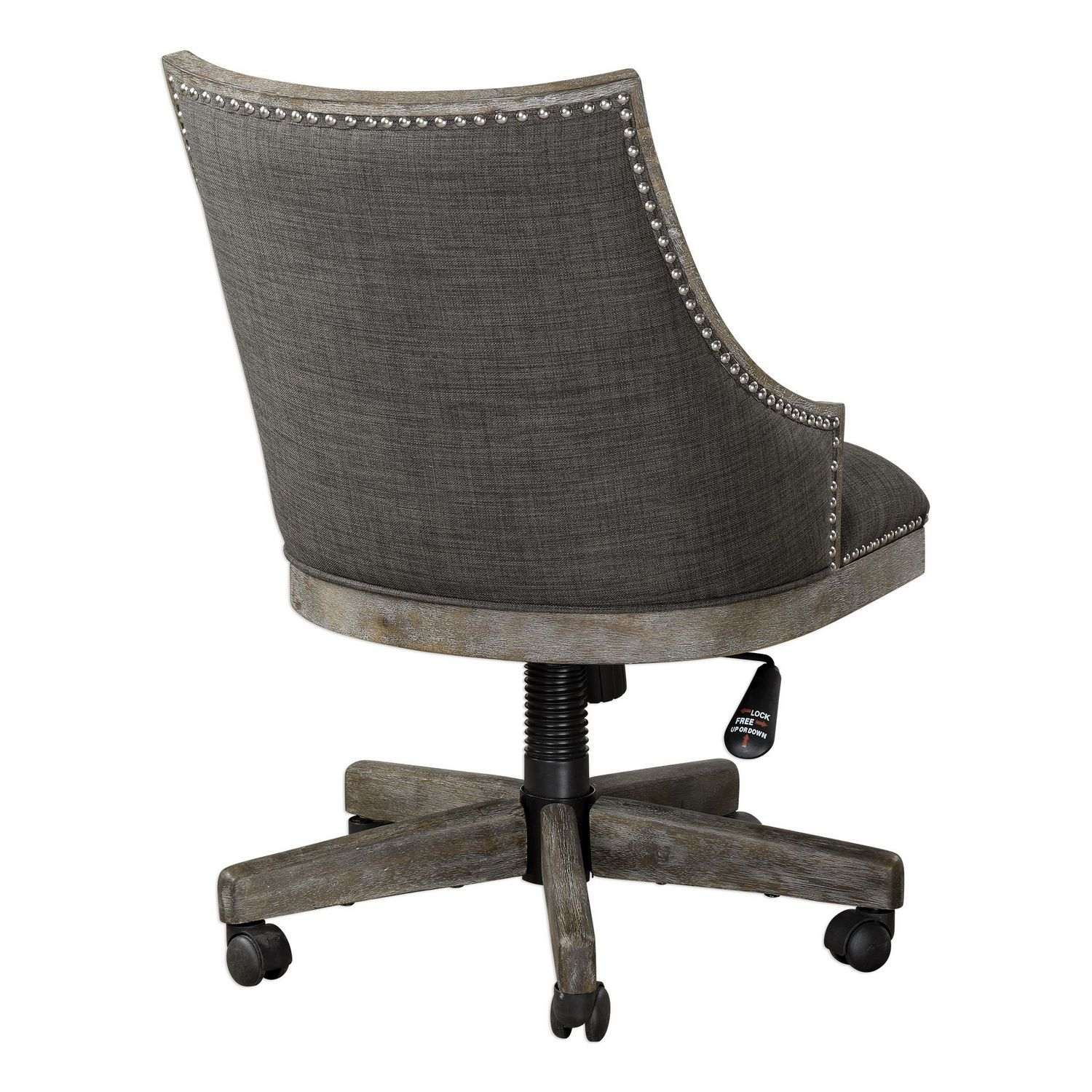 Uttermost Aidrian Desk Chair - Charcoal