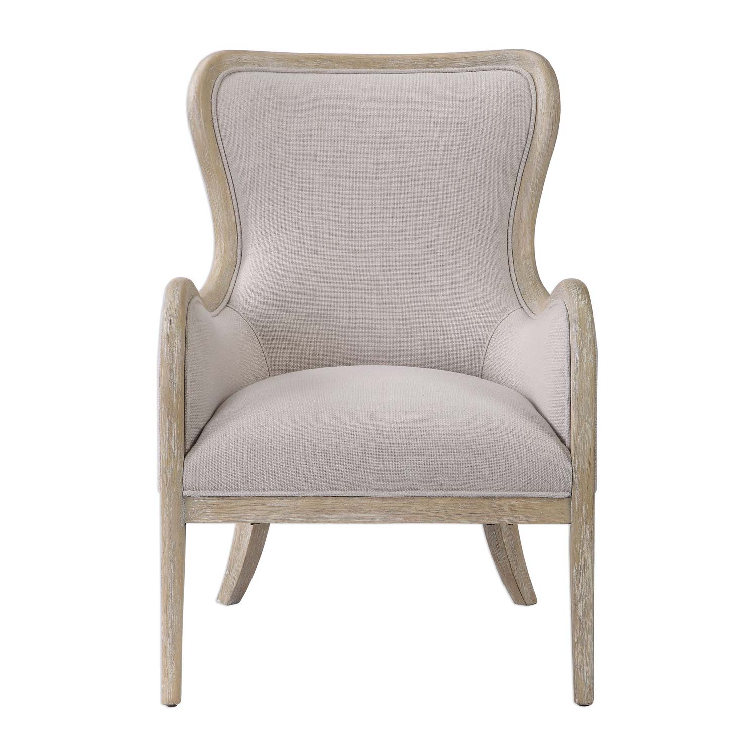 Uttermost Shantel Wing Chair Oatmeal Gray UTTERMOST23490 at