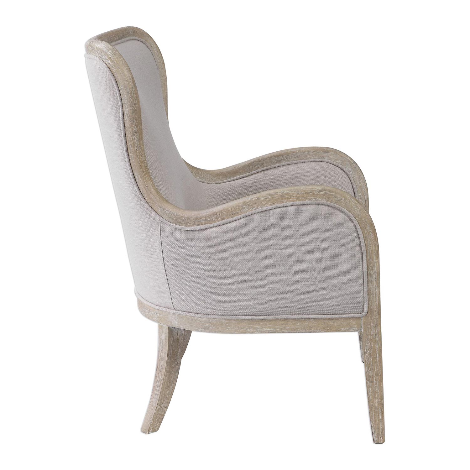 Uttermost Shantel Wing Chair - Oatmeal Gray