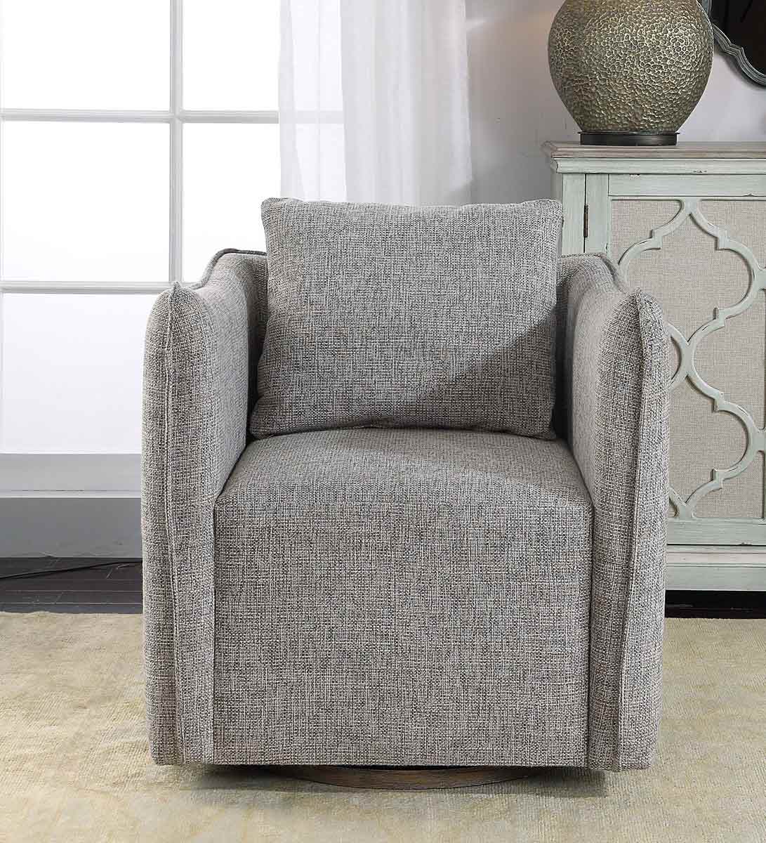 Uttermost Corben Swivel Chair - Gray