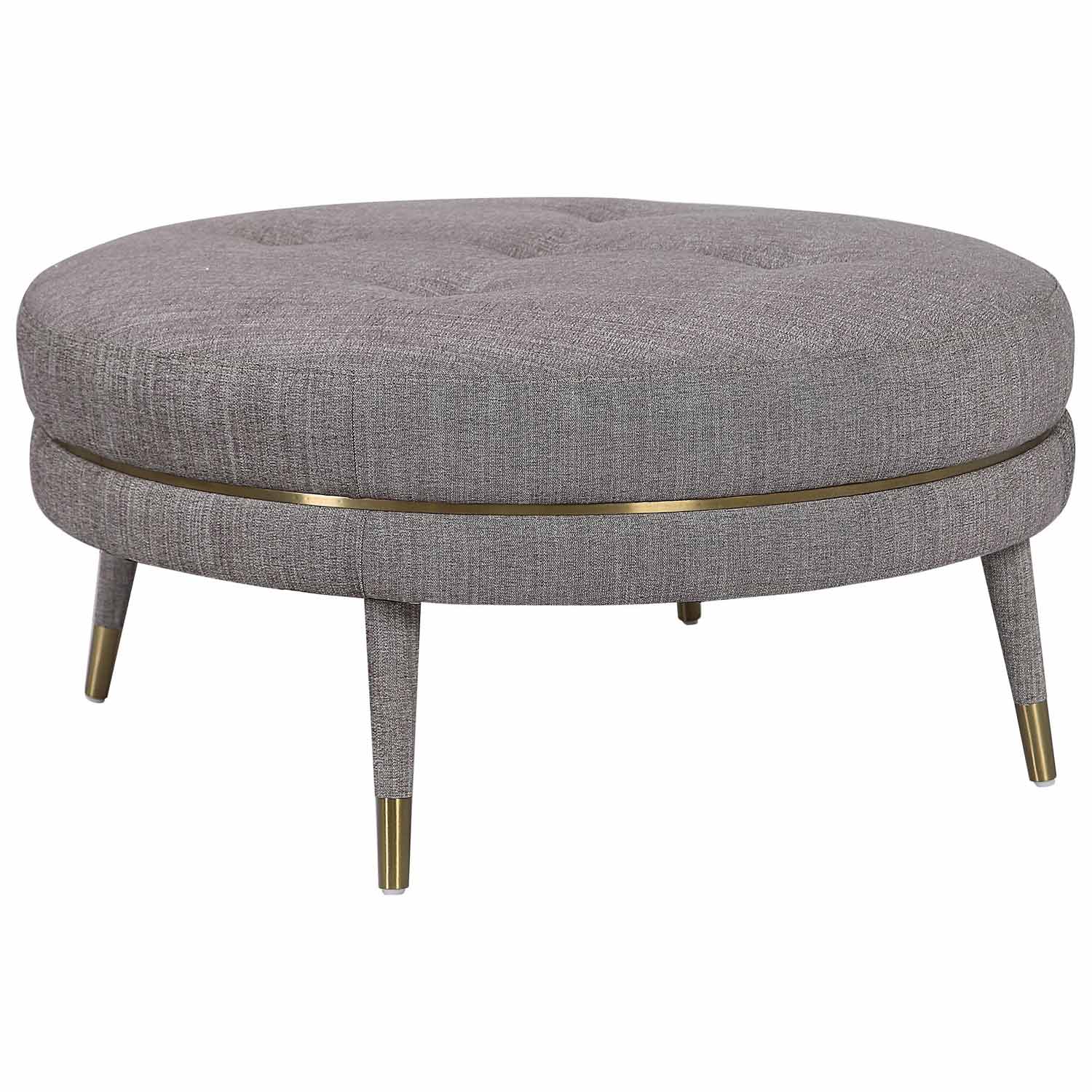 Uttermost Blake Modern Ottoman - Taupe