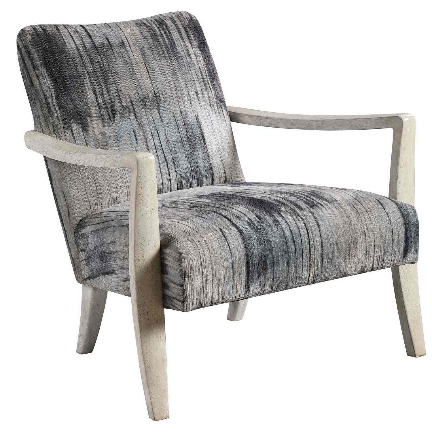 Uttermost Watercolor Accent Chair - Gray Chenille