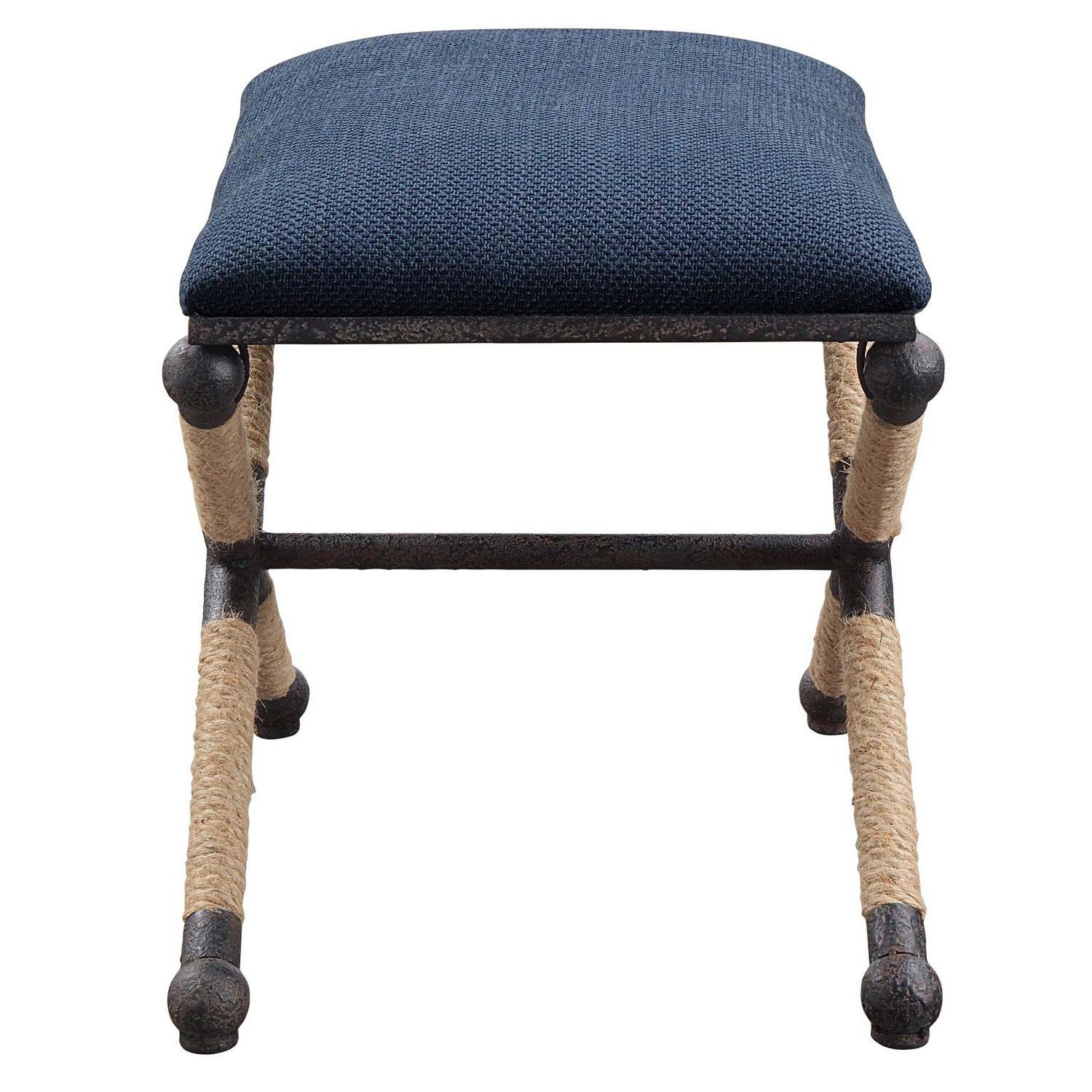 Uttermost Firth Small Fabric Bench - Navy