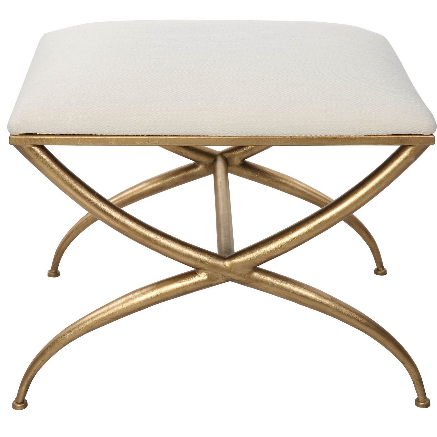 Uttermost Crossing Small Bench - White