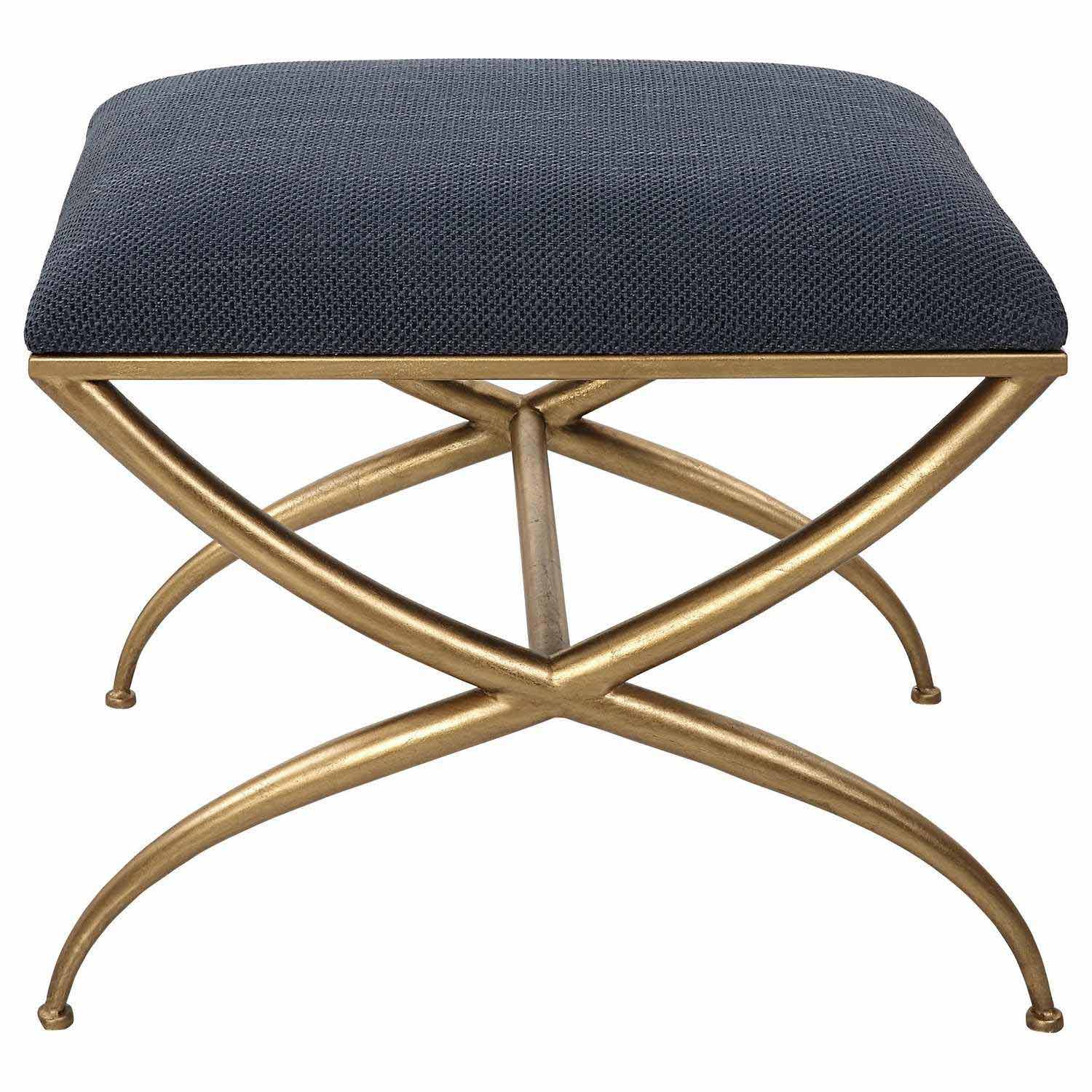 Uttermost Crossing Small Bench - Navy