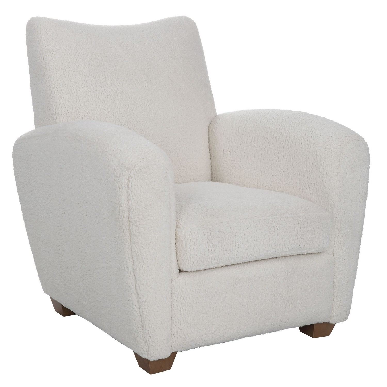 Uttermost Teddy Shearling Accent Chair - White