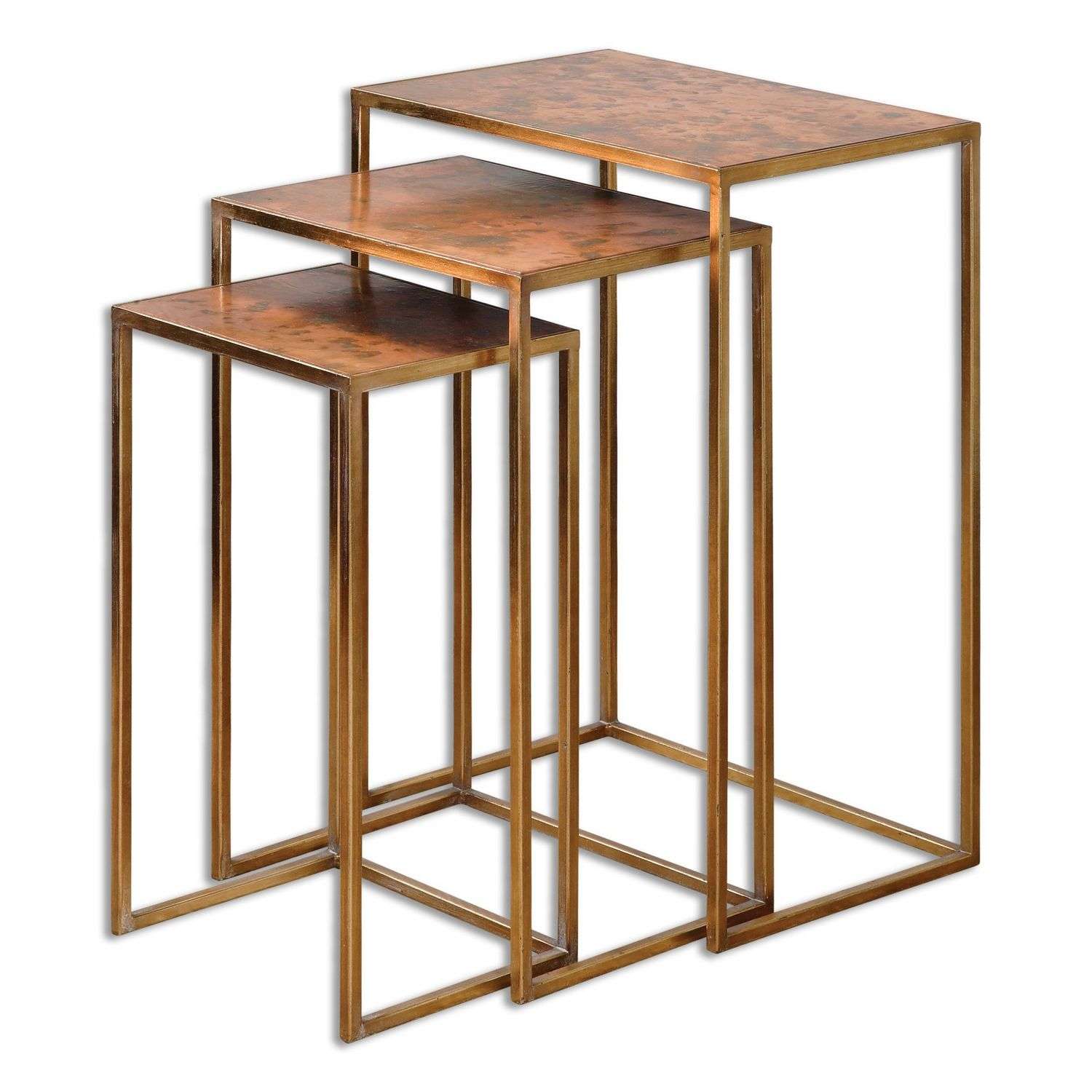 Uttermost Copres Oxidized Nesting Tables - Set of 3