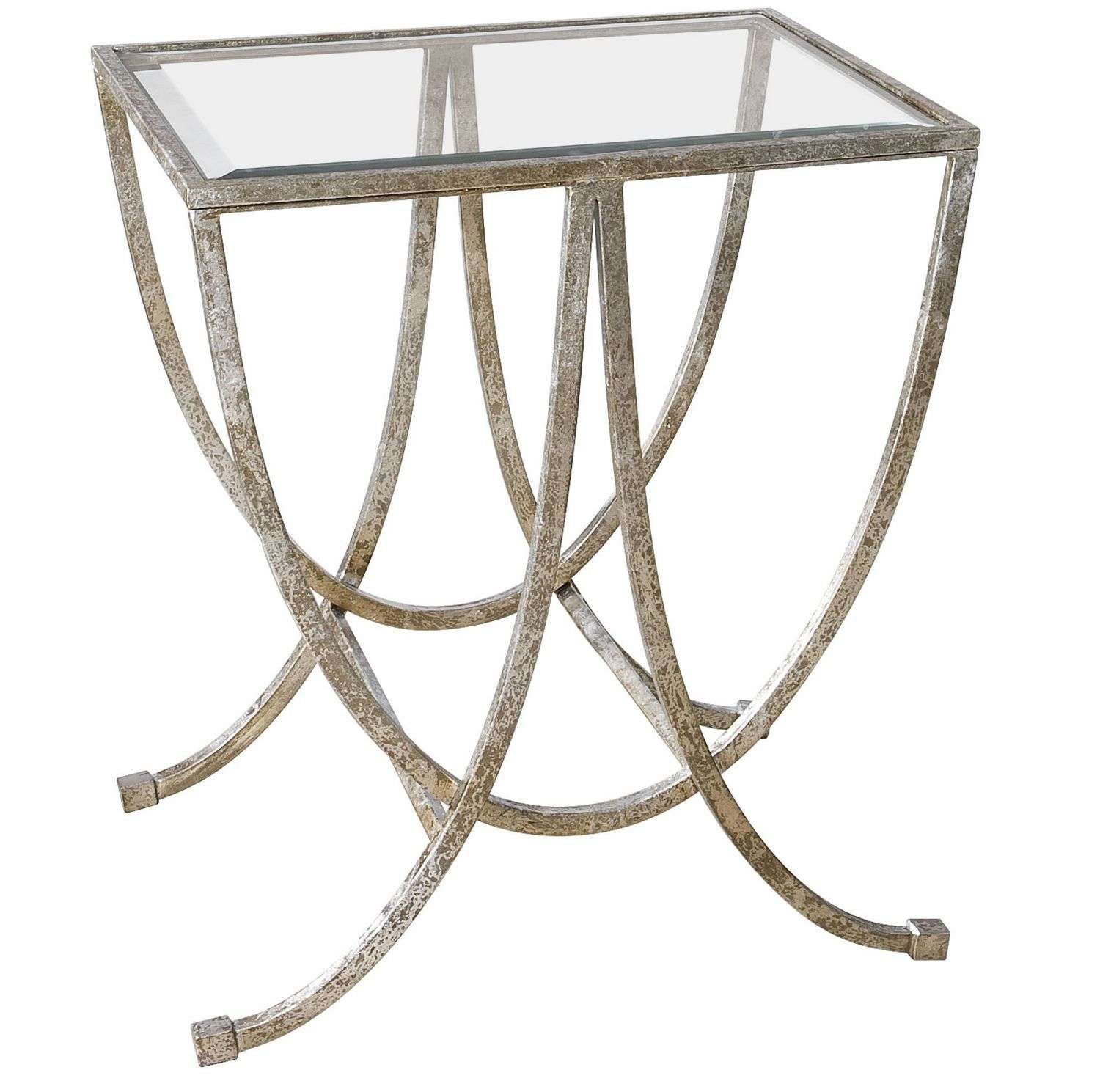 Uttermost Marta Side Table - Antiqued Silver