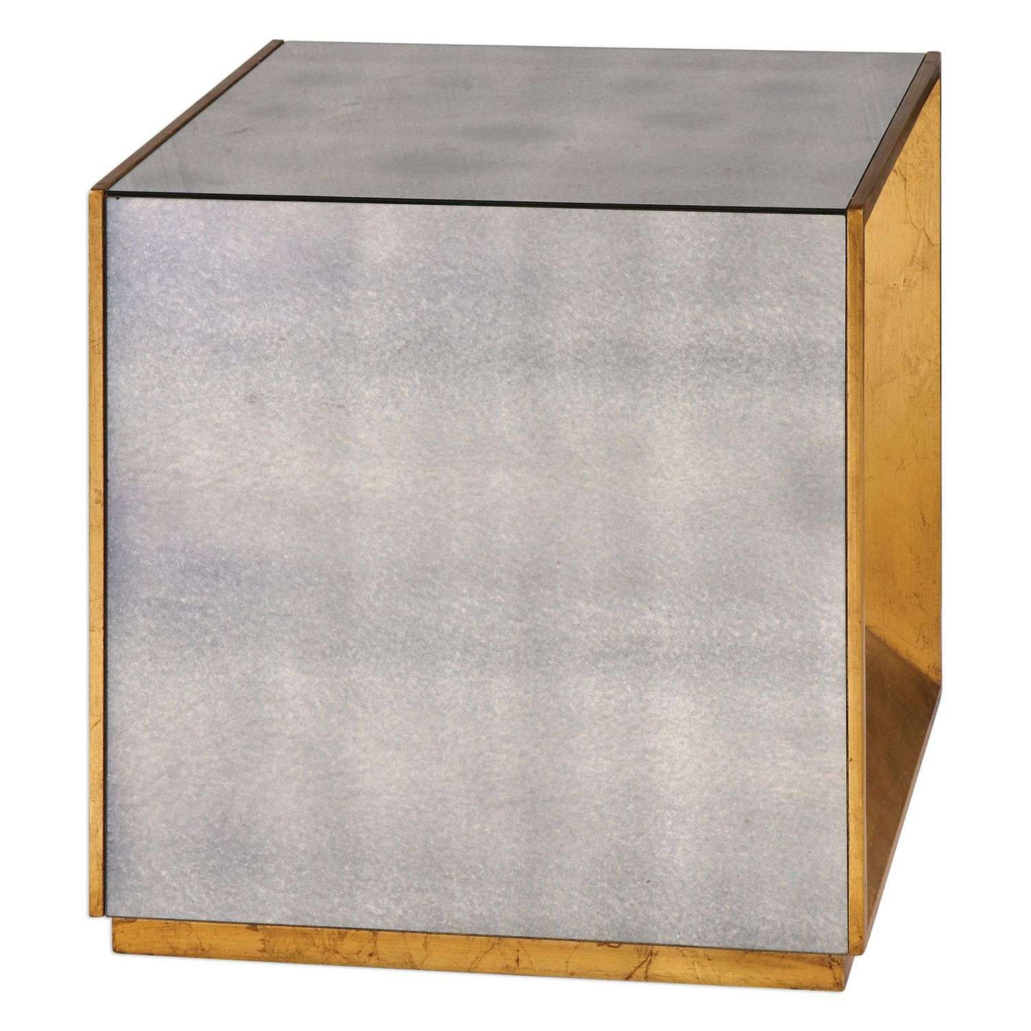 Uttermost Flair Cube Table - Gold