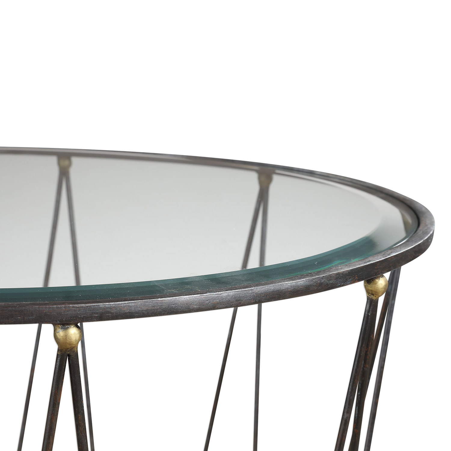 Uttermost Hewett Round Accent Table - Caged