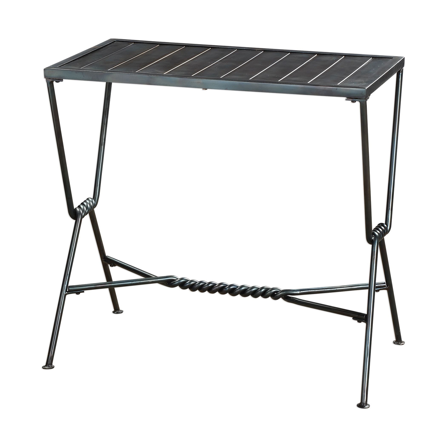 Uttermost Gauther Accent Table - Aged Steel