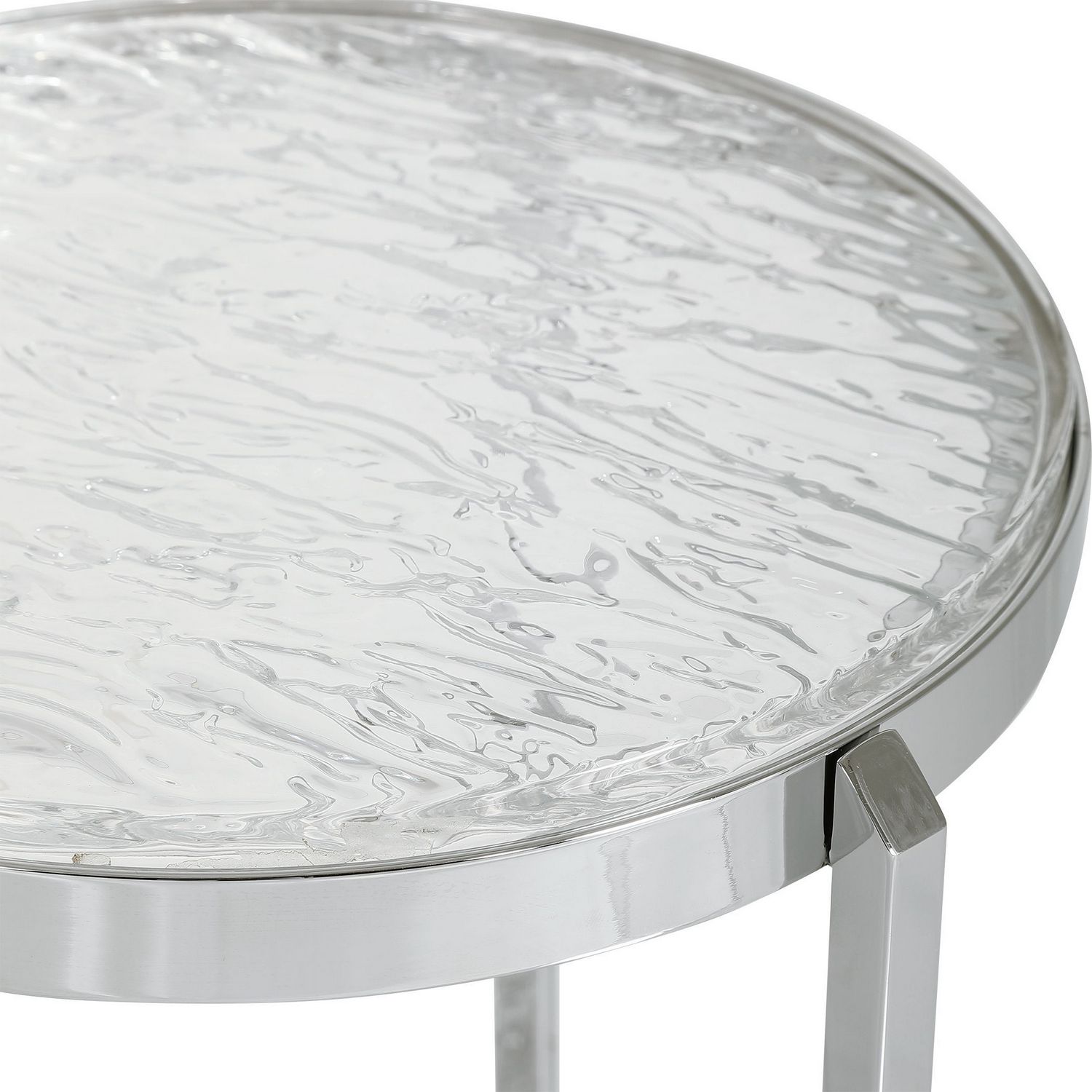 Uttermost Clarence Accent Table - Textured Glass