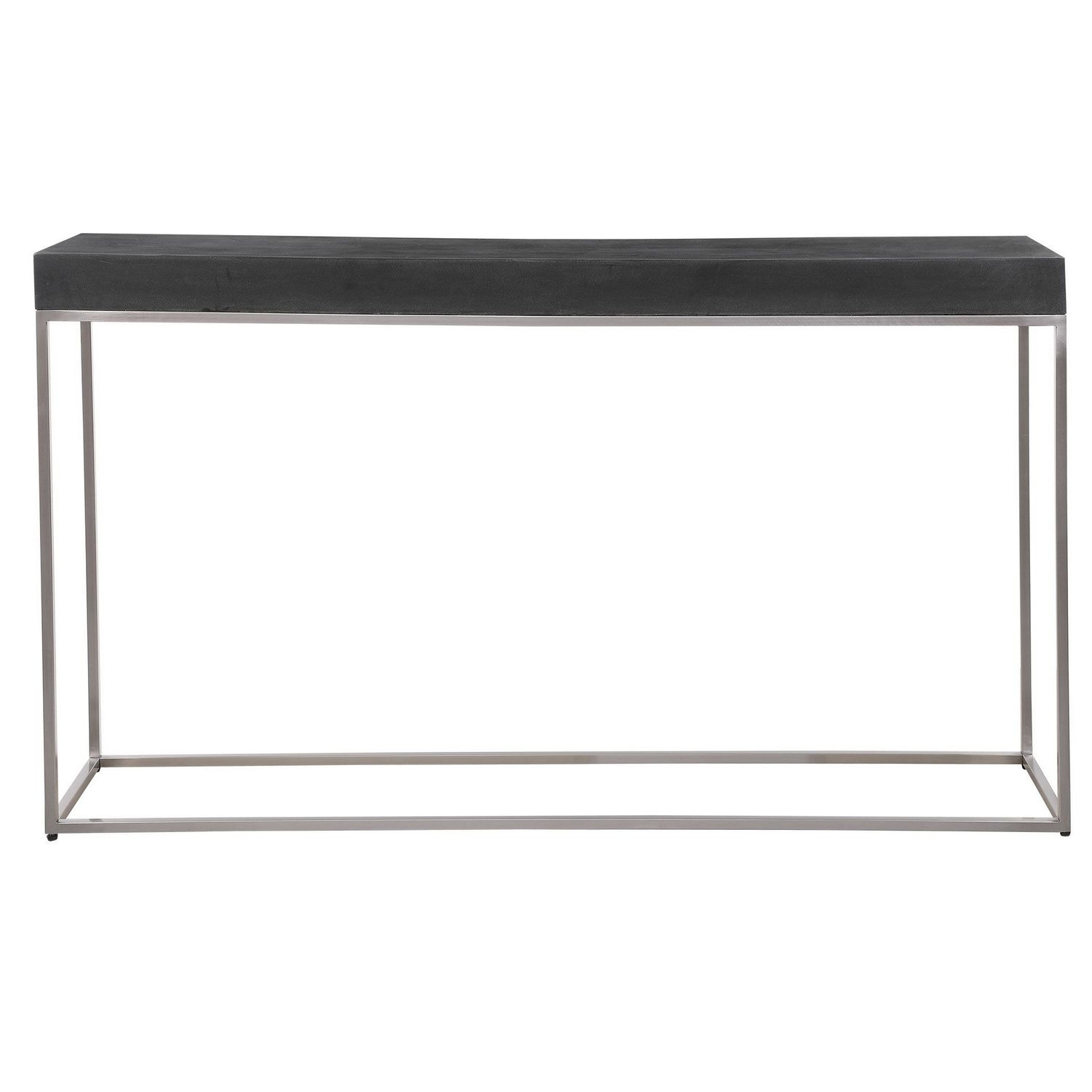 Uttermost Jase Concrete Console Table - Black