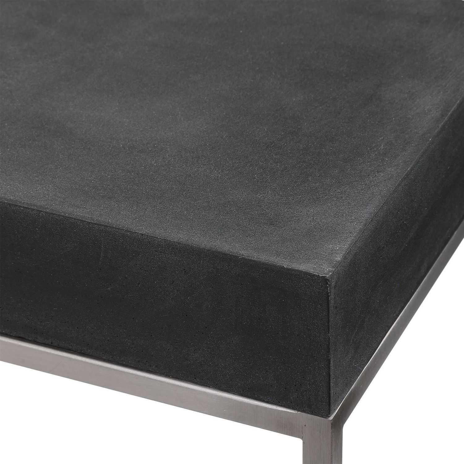 Uttermost Jase Concrete Console Table - Black