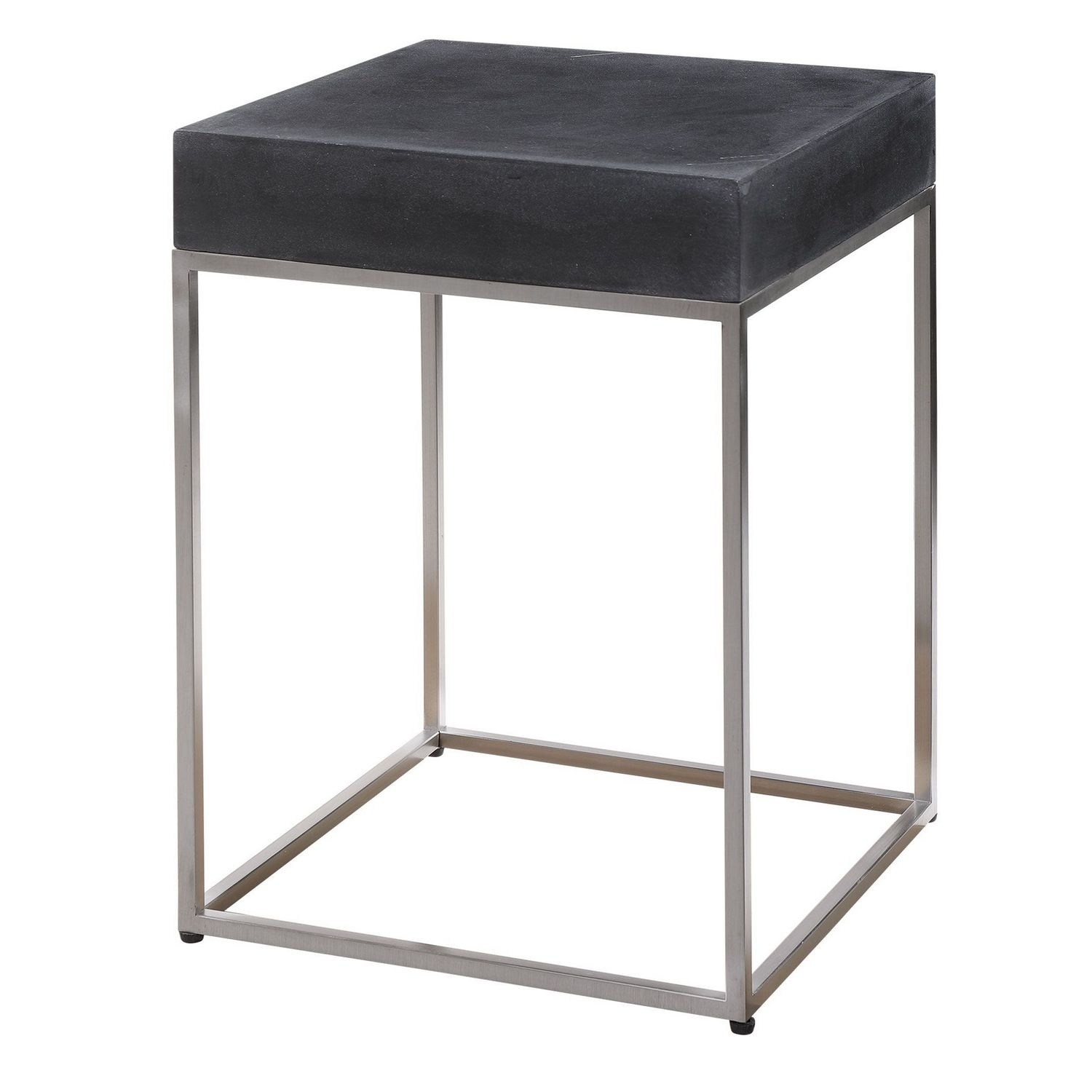 Uttermost Jase Concrete Accent Table - Black