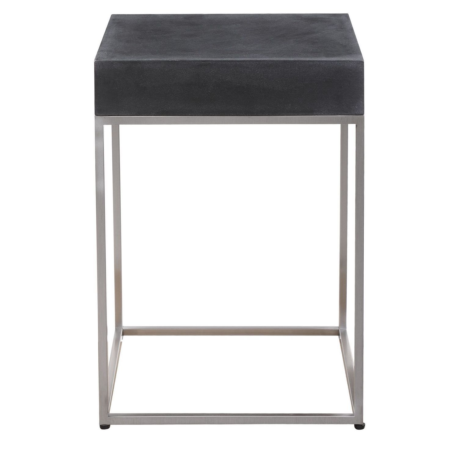 Uttermost Jase Concrete Accent Table - Black