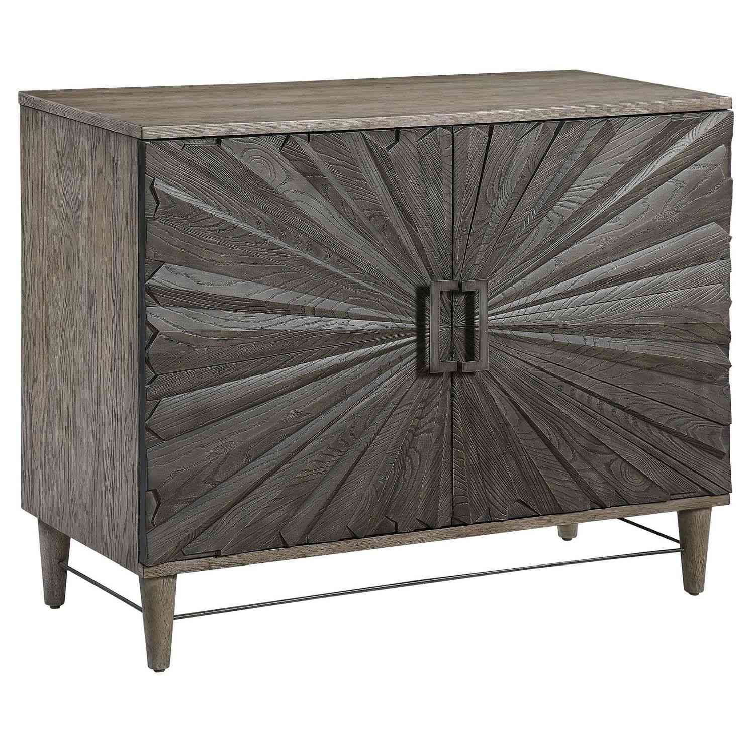 Uttermost Shield 2 Door Cabinet - Gray Oak
