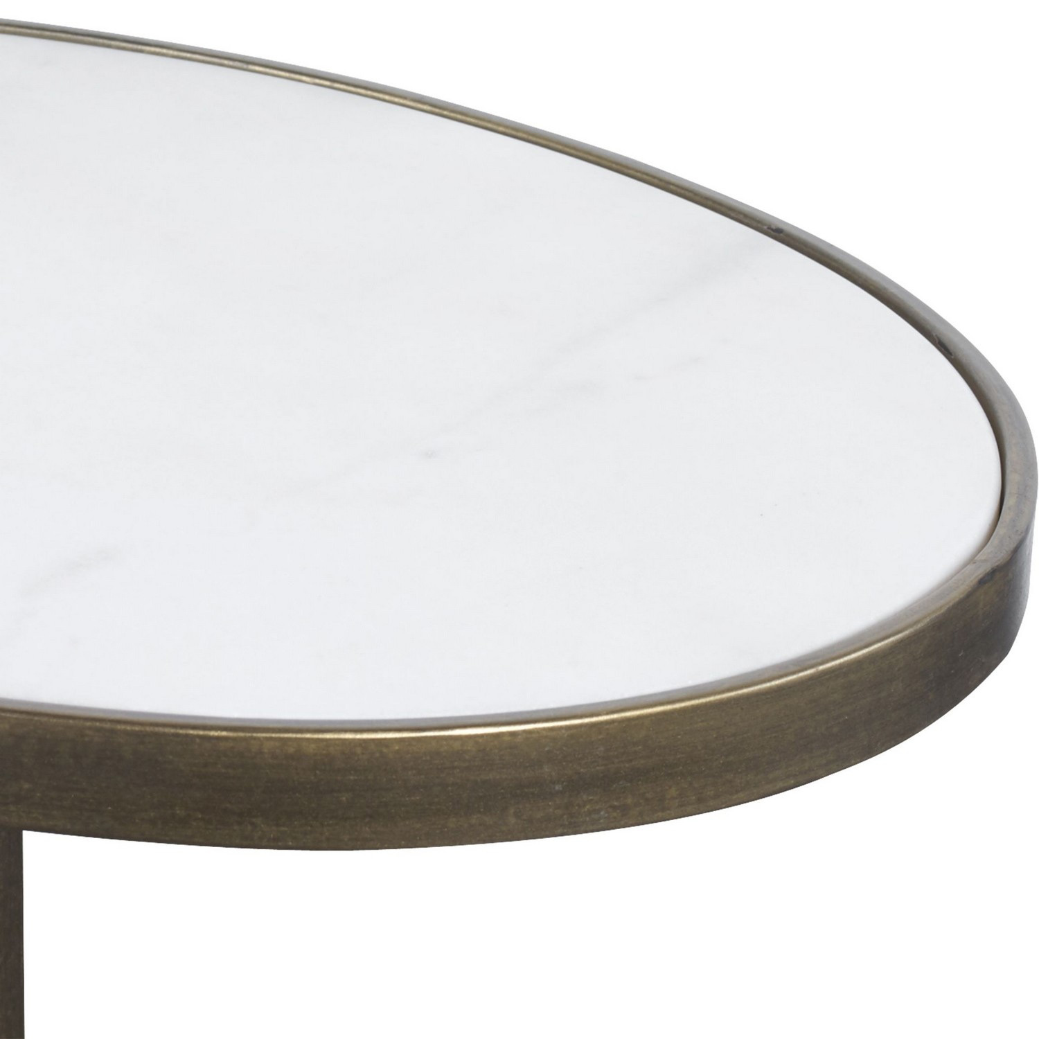 Uttermost Jessenia Marble Accent Table - White
