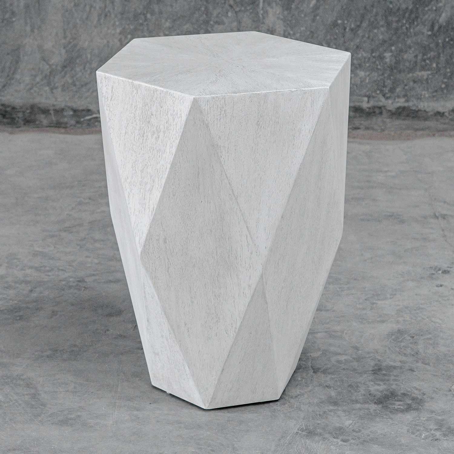 Uttermost Volker Side Table - White