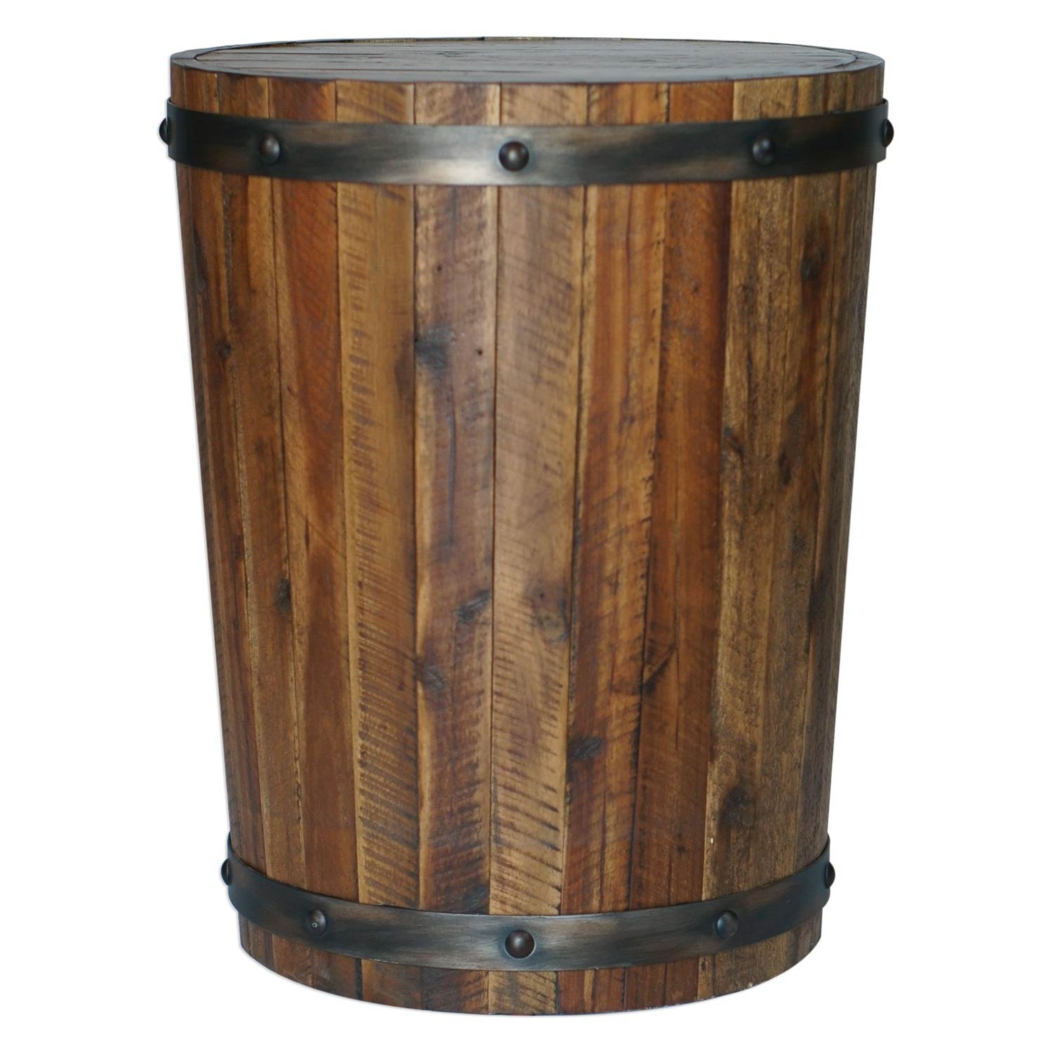 Uttermost Ceylon Accent Table - Wine Barrel