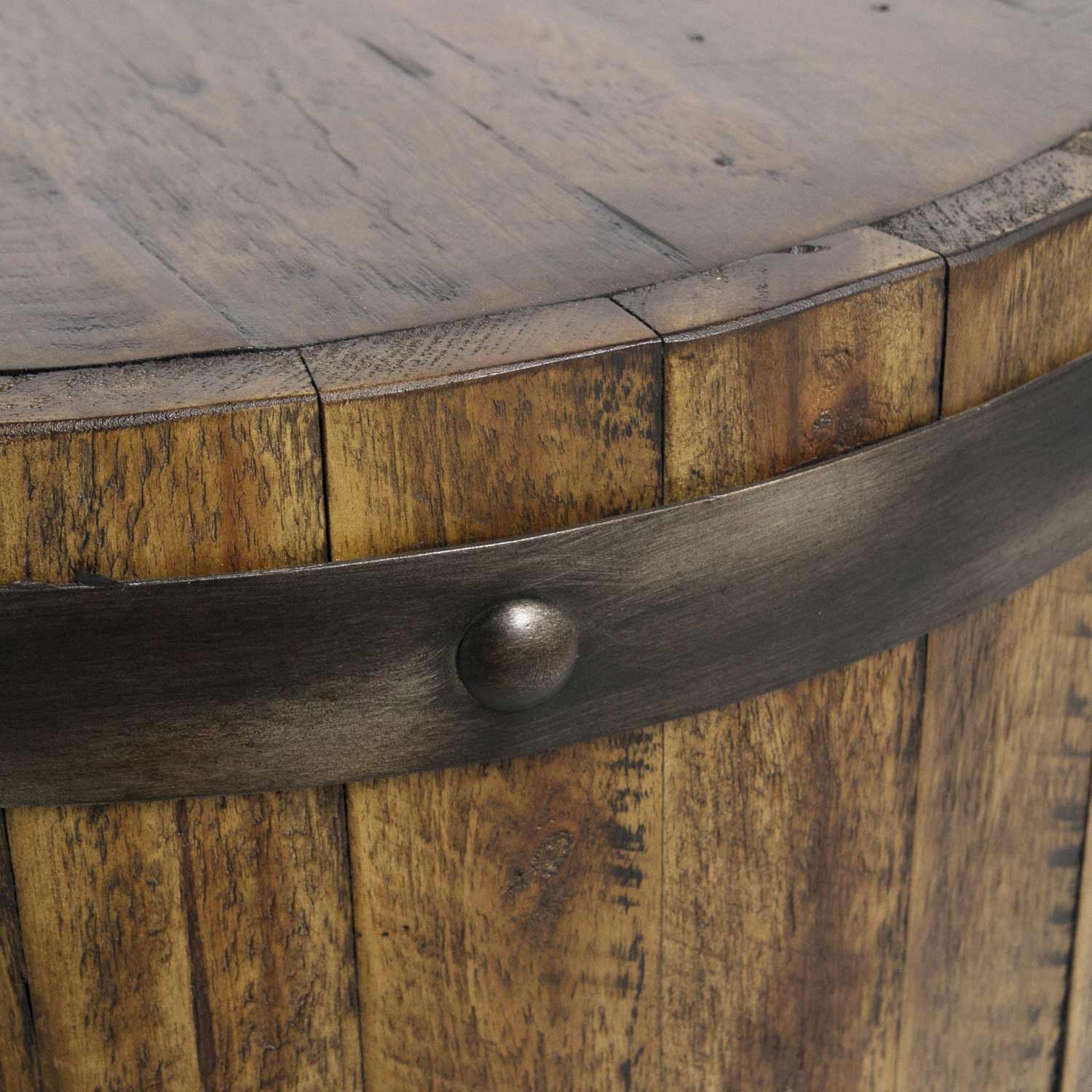 Uttermost Ceylon Accent Table - Wine Barrel