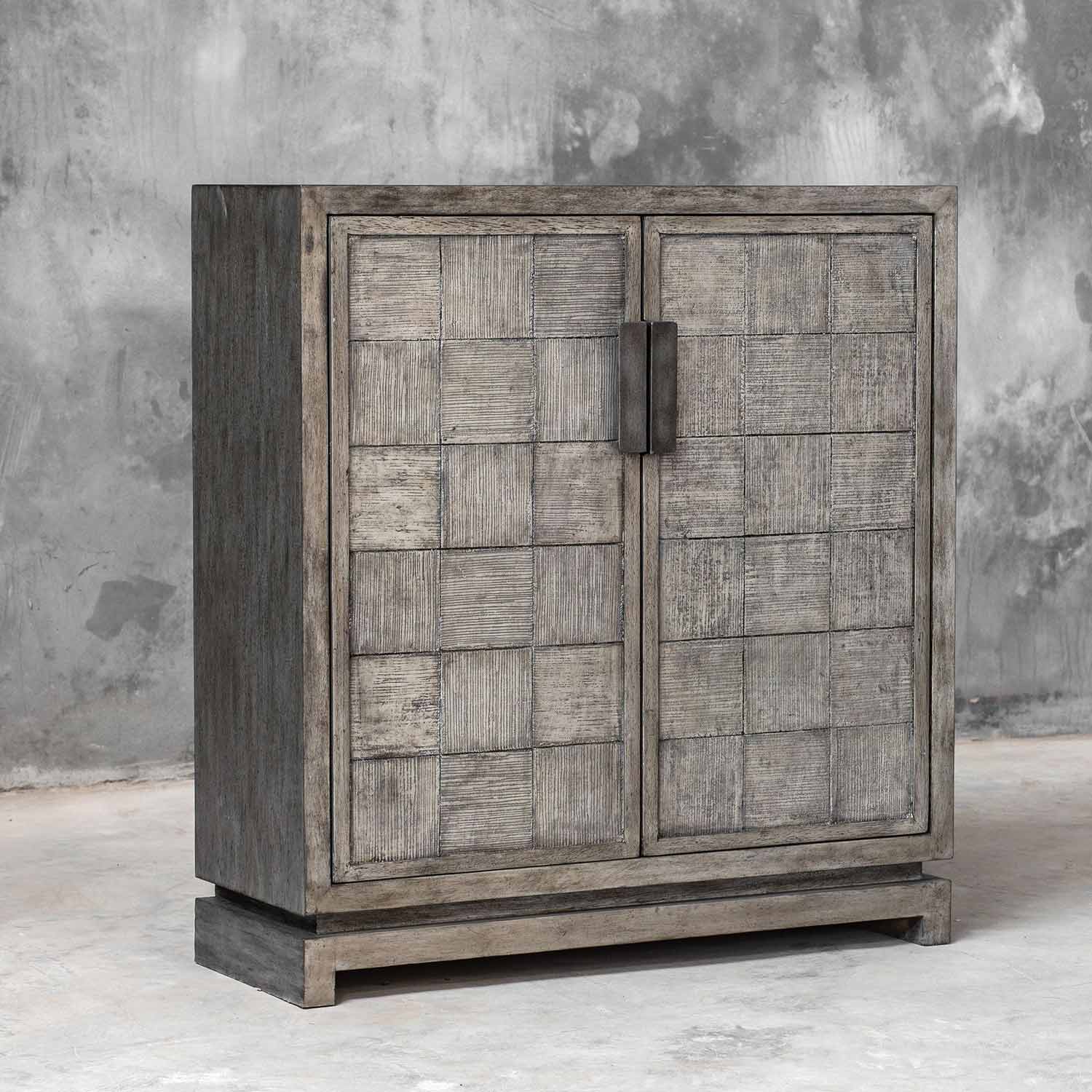 Uttermost Hamadi 2 Door Cabinet - Distressed Gray