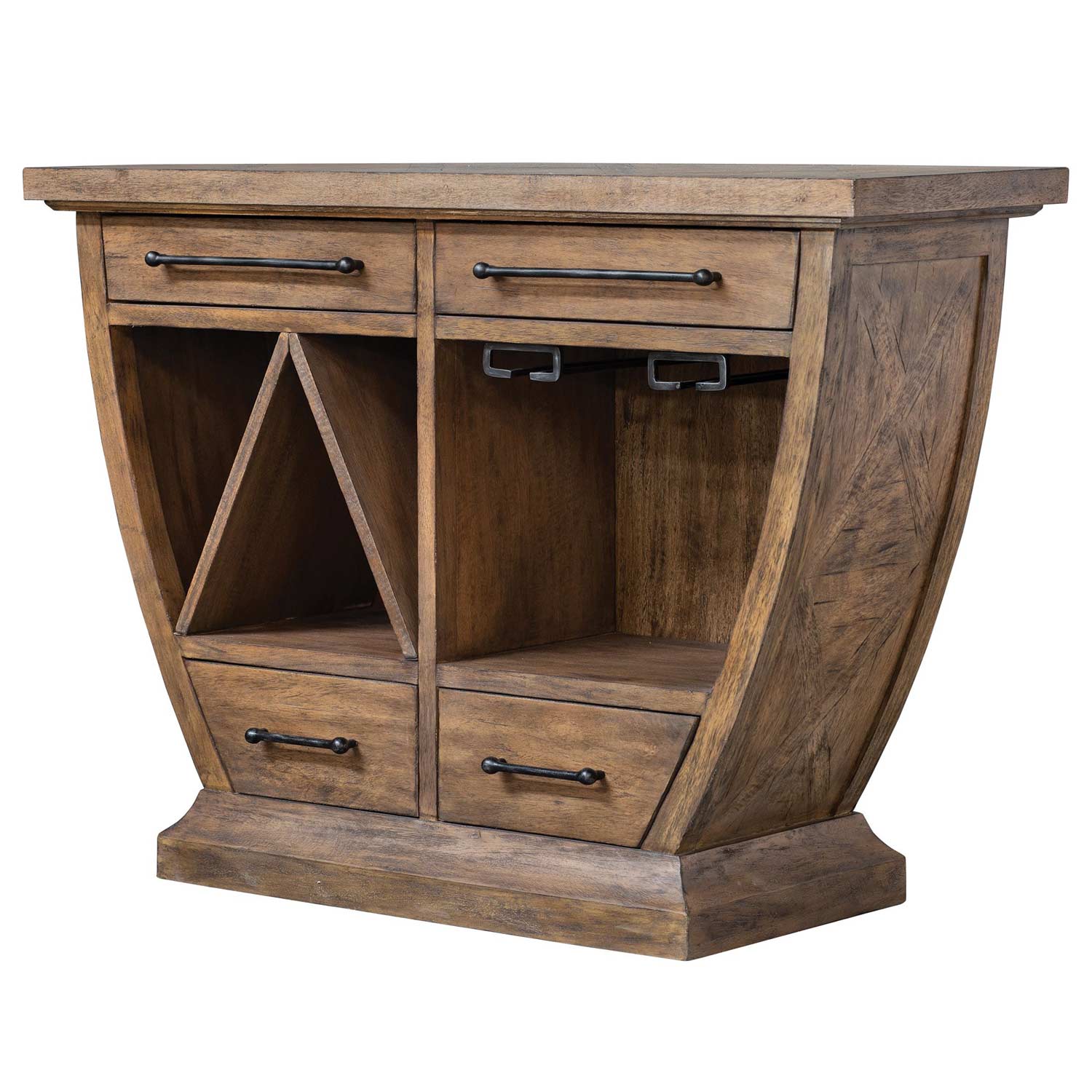 Uttermost Aleph Wood Bar Cabinet - Rustic