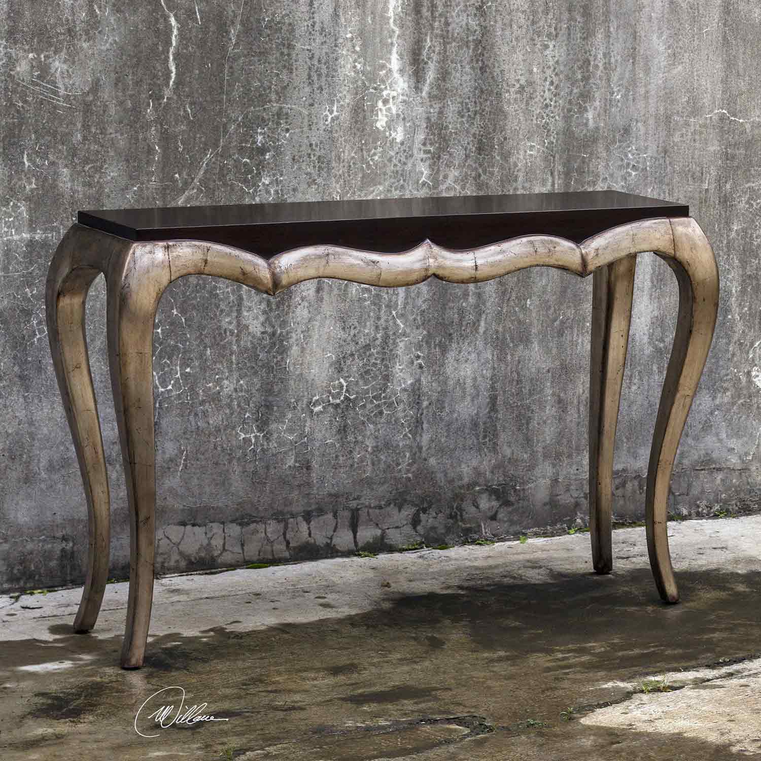 Uttermost Verena Champagne Console Table
