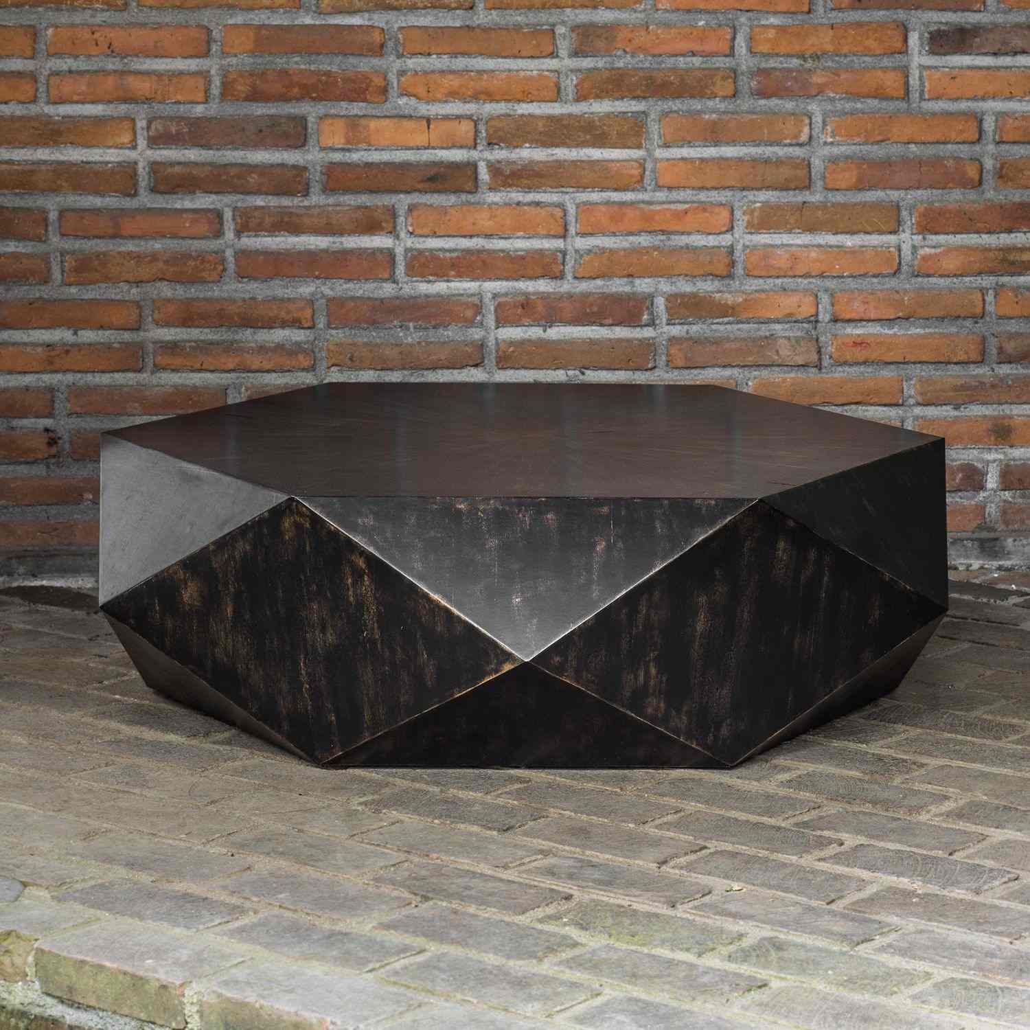 Uttermost Volker Worn Coffee Table - Black