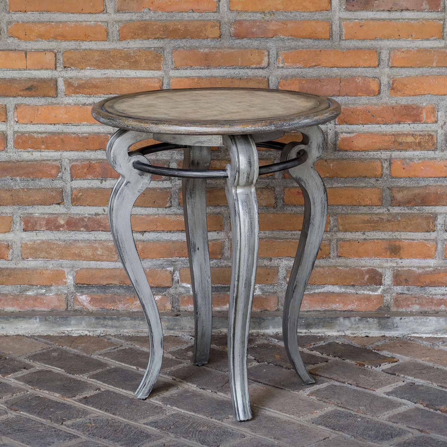 Uttermost Mariah Round Accent Table - Gray