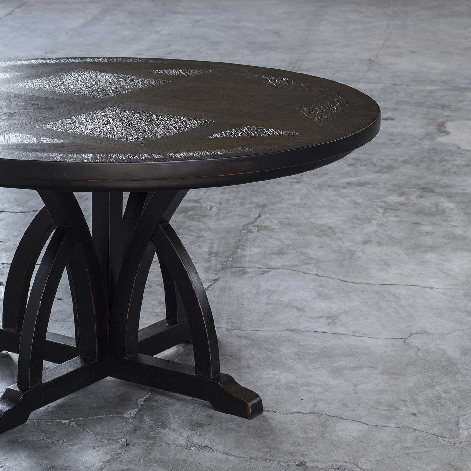 Uttermost Maiva Round Dining Table - Black