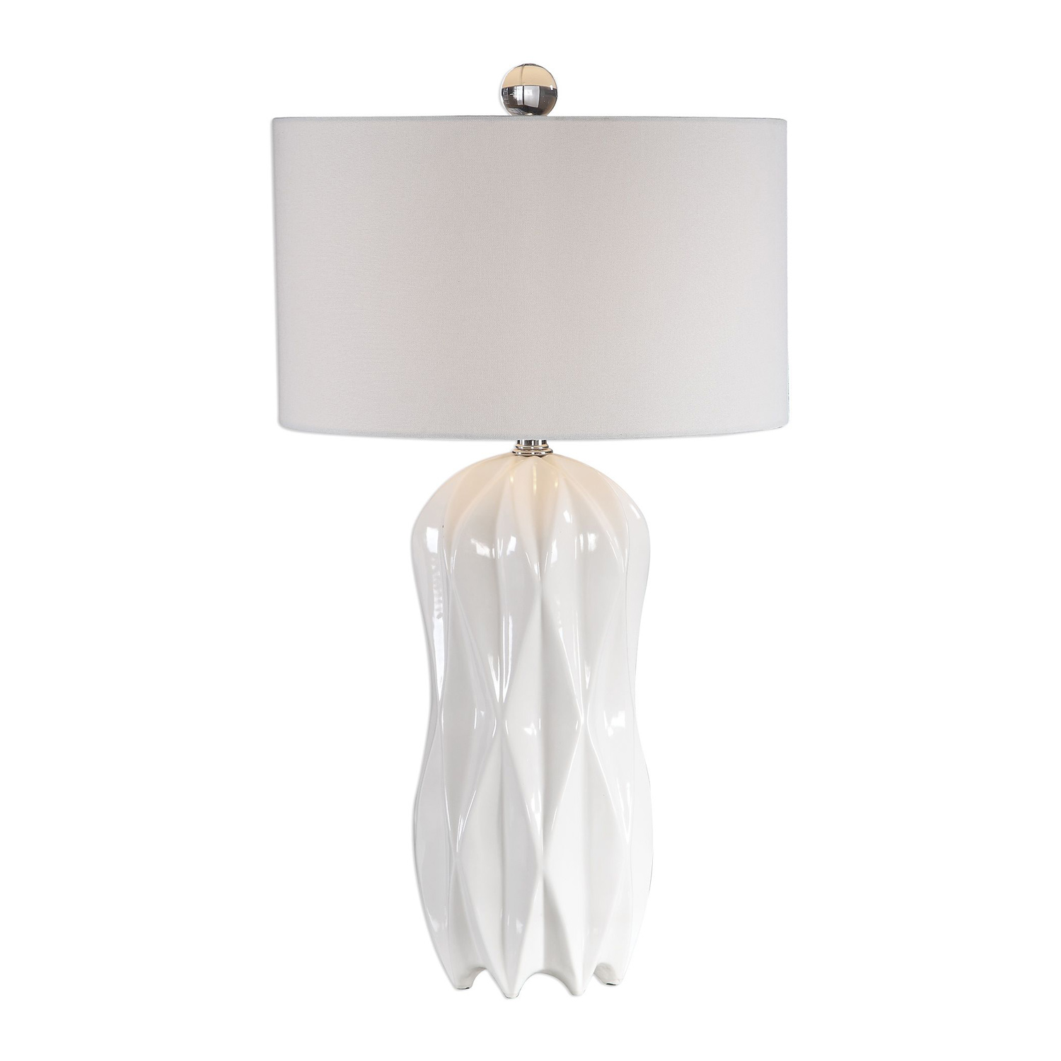 Uttermost Malena Table Lamp - Glossy White