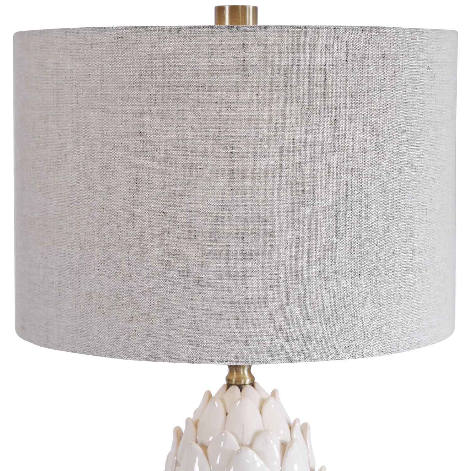 Uttermost White Table Lamp - Artichoke