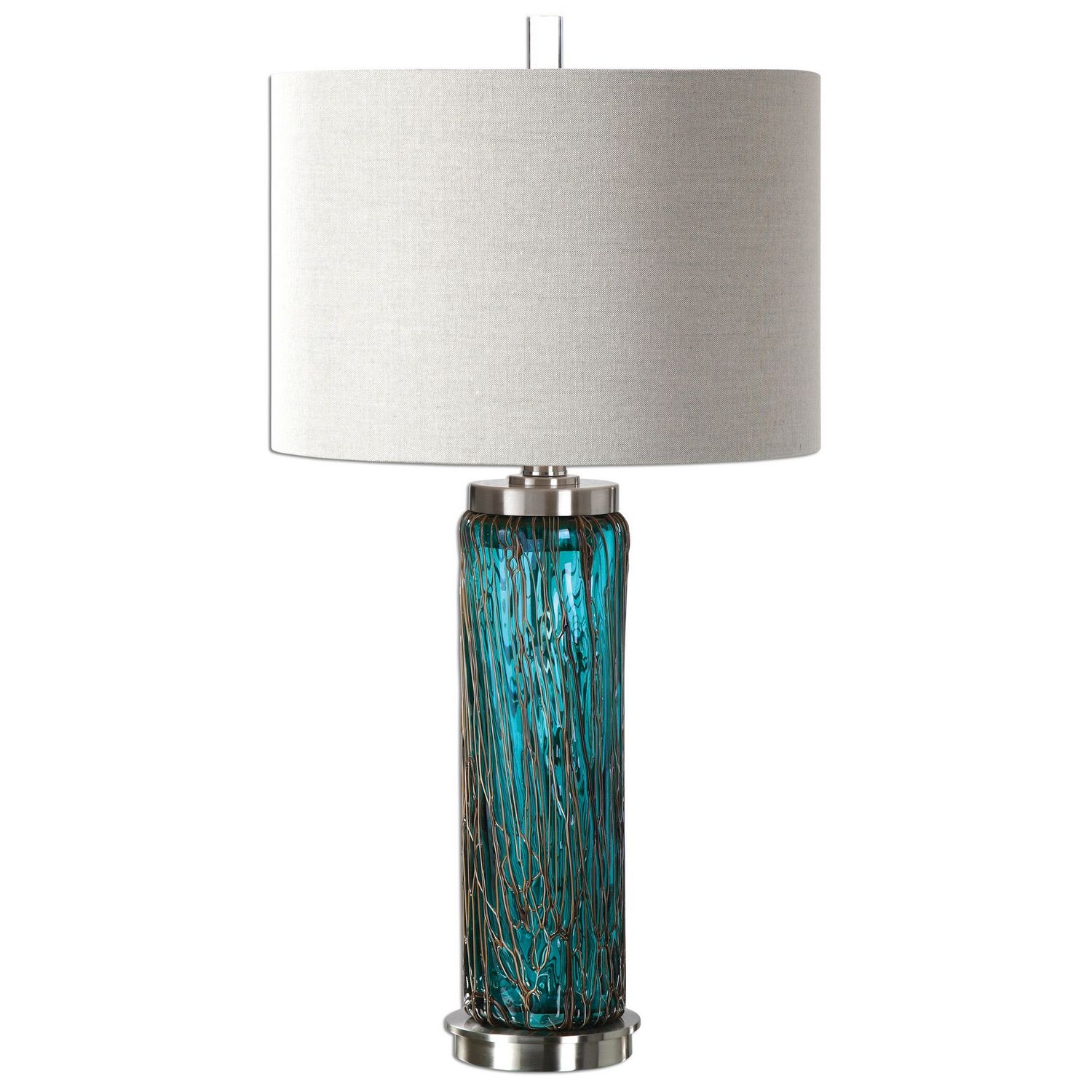 Uttermost Almanzora Glass Lamp - Blue