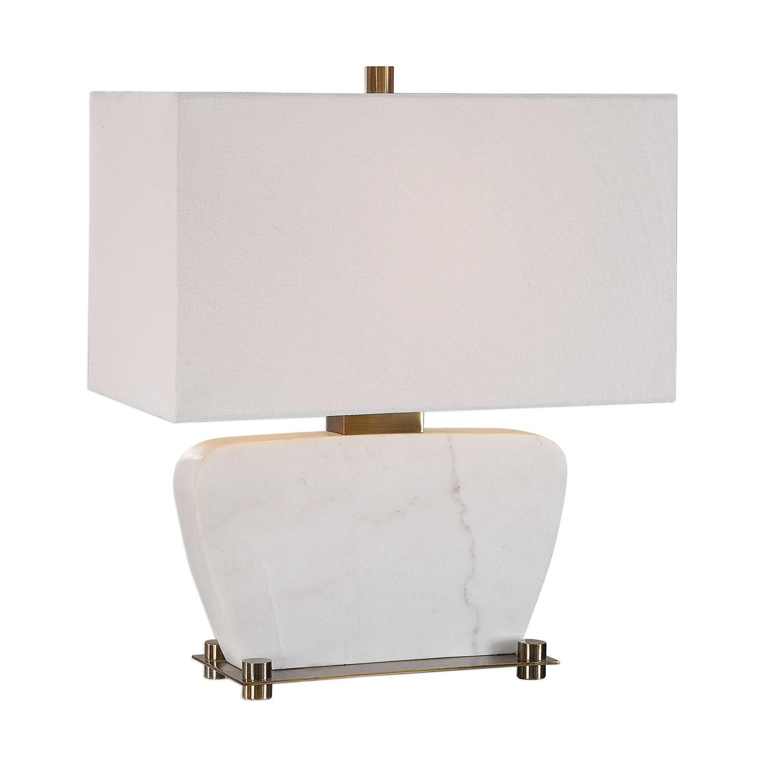 Uttermost Genessy Table Lamp - White Marble