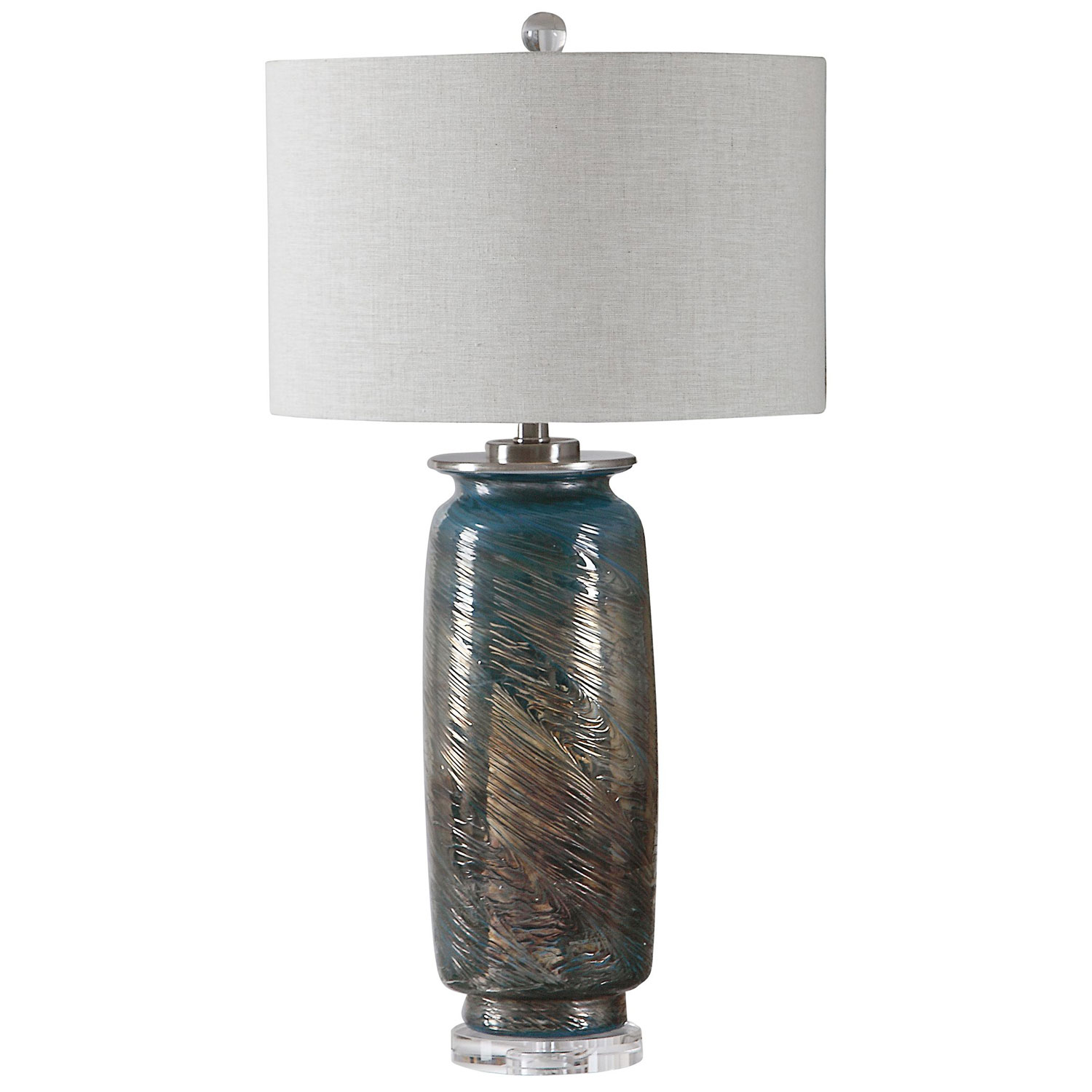 Uttermost Olesya Table Lamp - Swirl Glass