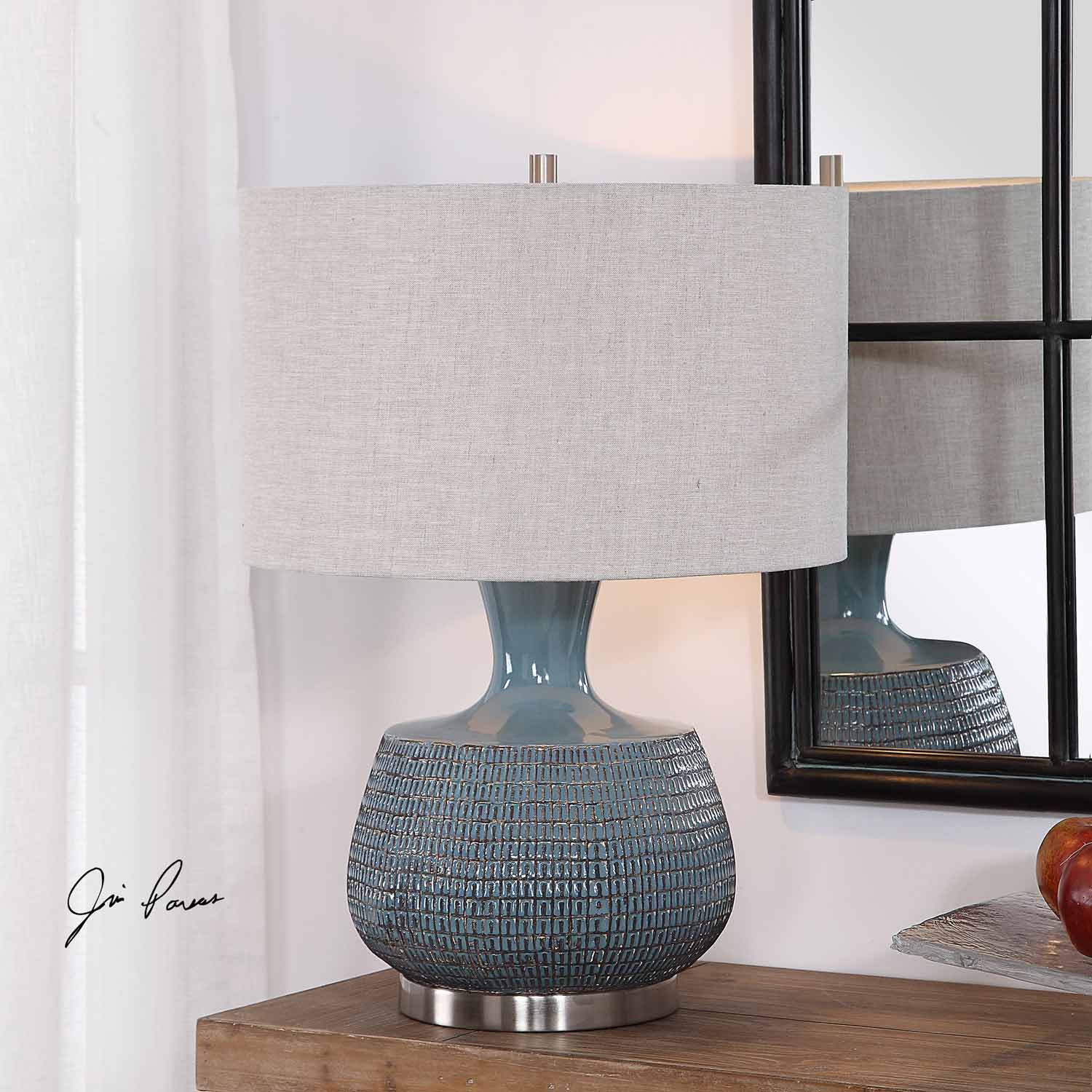 Uttermost Hearst Table Lamp - Blue Glaze