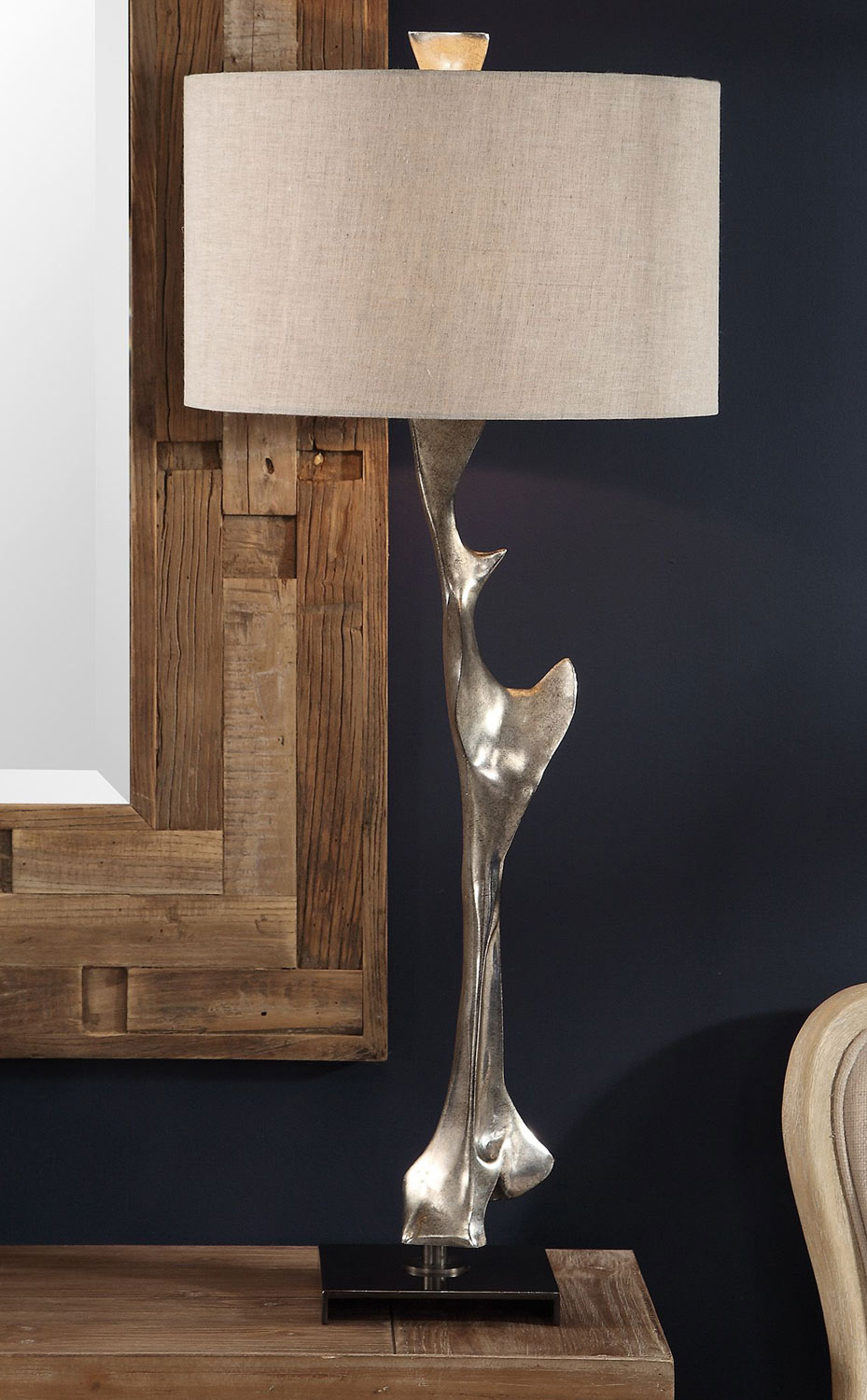 Uttermost Ophion Modern Table Lamp - Silver