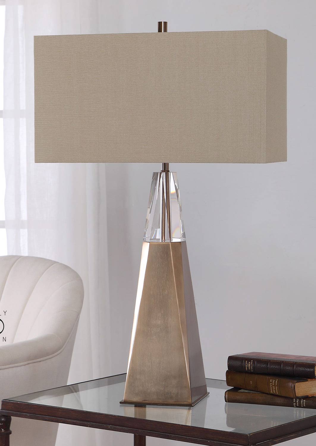 Uttermost Priam Table Lamp - Plated Brass