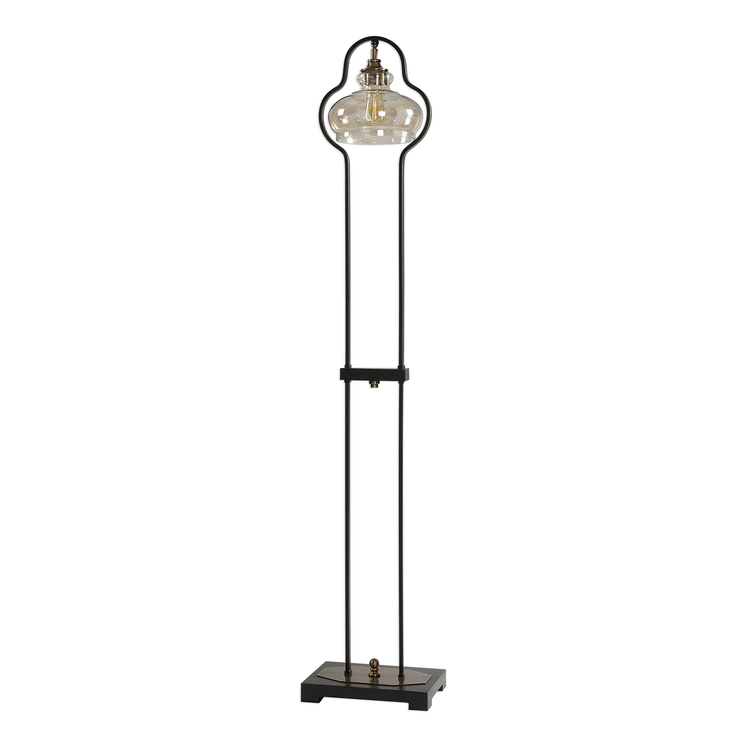 Uttermost Cotulla Floor Lamp - Amber Glass