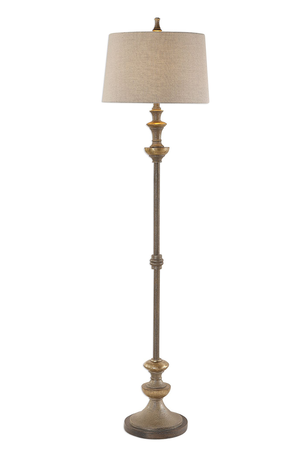 Uttermost Vetralla Floor Lamp - Silver Bronze