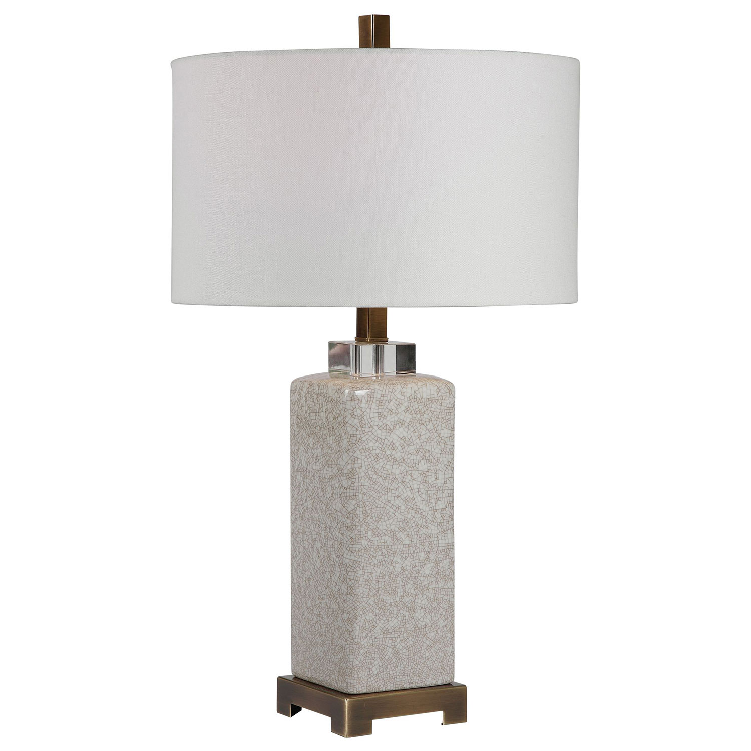 Uttermost Irie Crackled Table Lamp - Taupe
