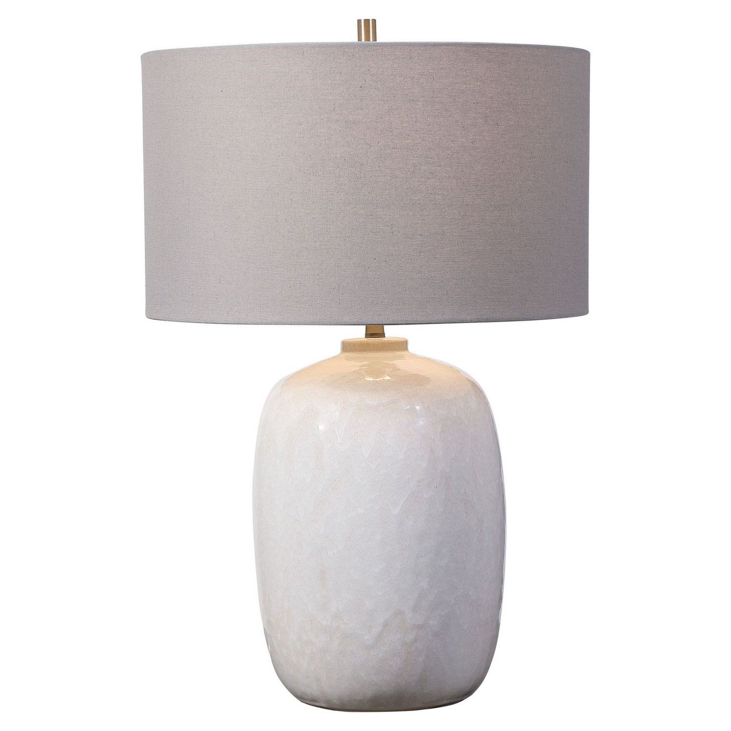 Uttermost Winterscape Glaze Table Lamp - White
