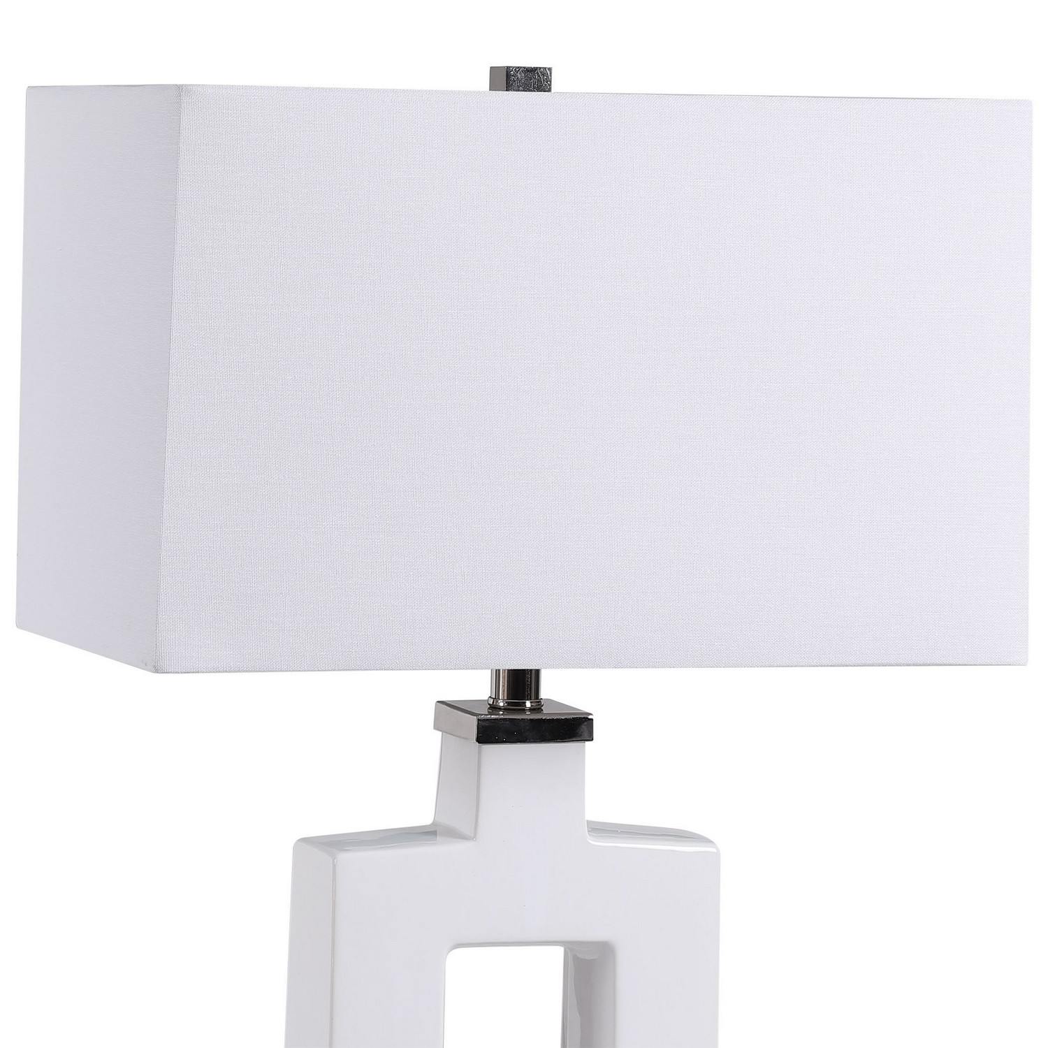 Uttermost Entry Modern Table Lamp - White