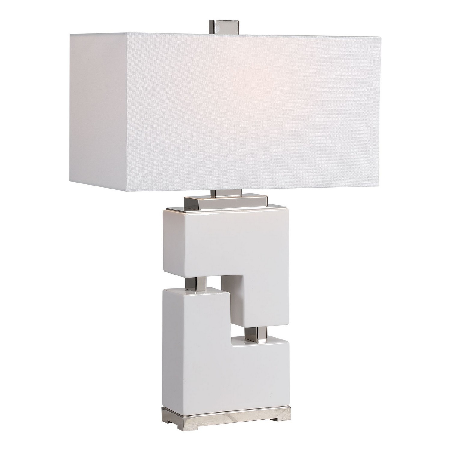 Uttermost Tetris Table Lamp - White