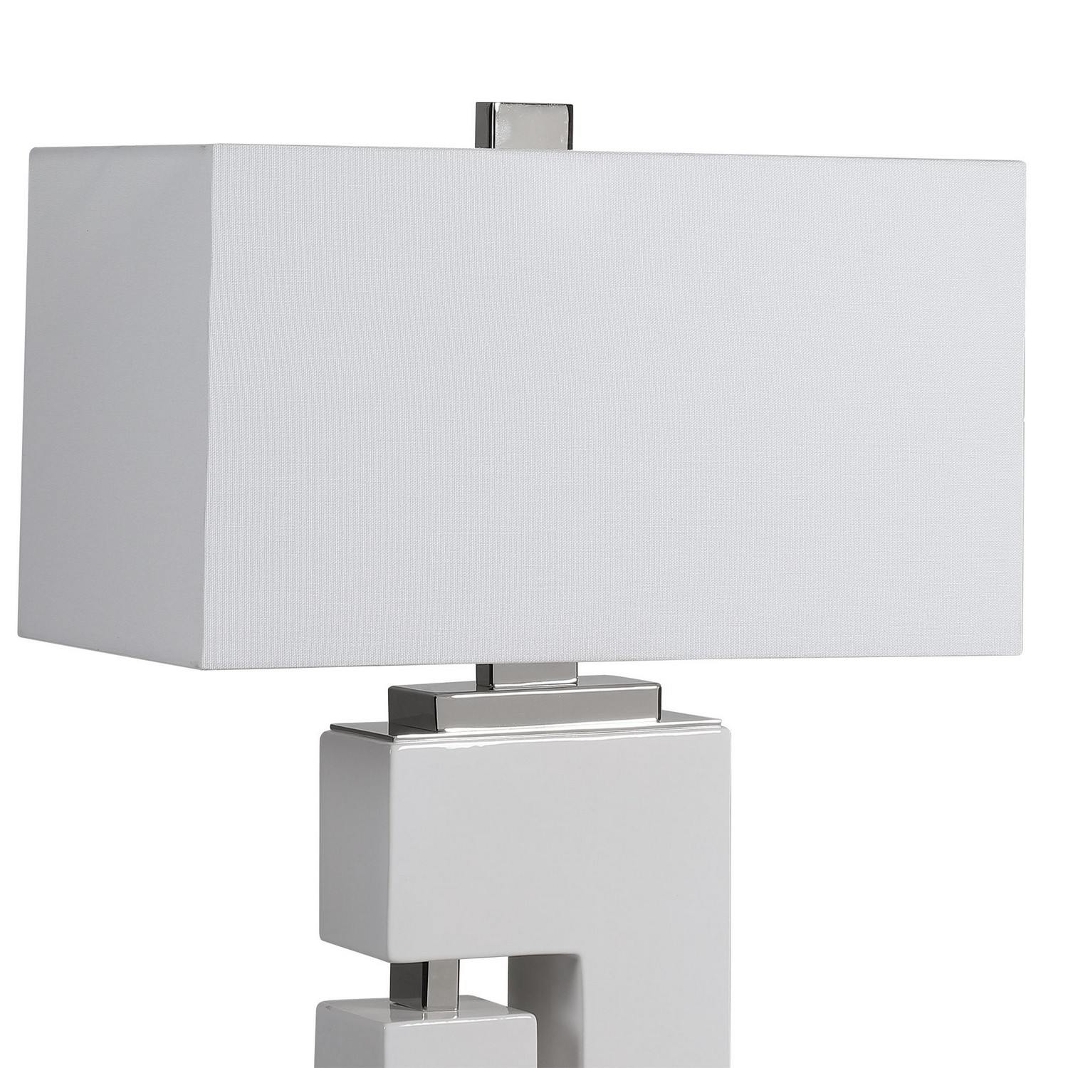 Uttermost Tetris Table Lamp - White