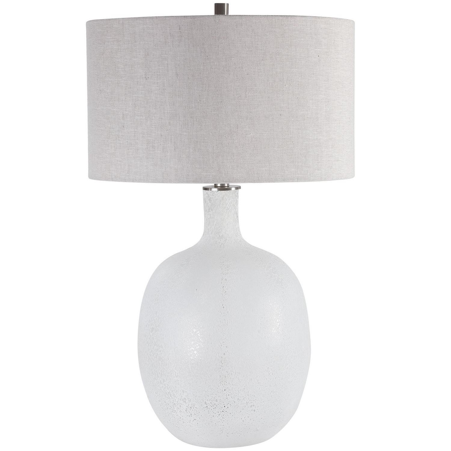 Uttermost Whiteout Mottled Glass Table Lamp