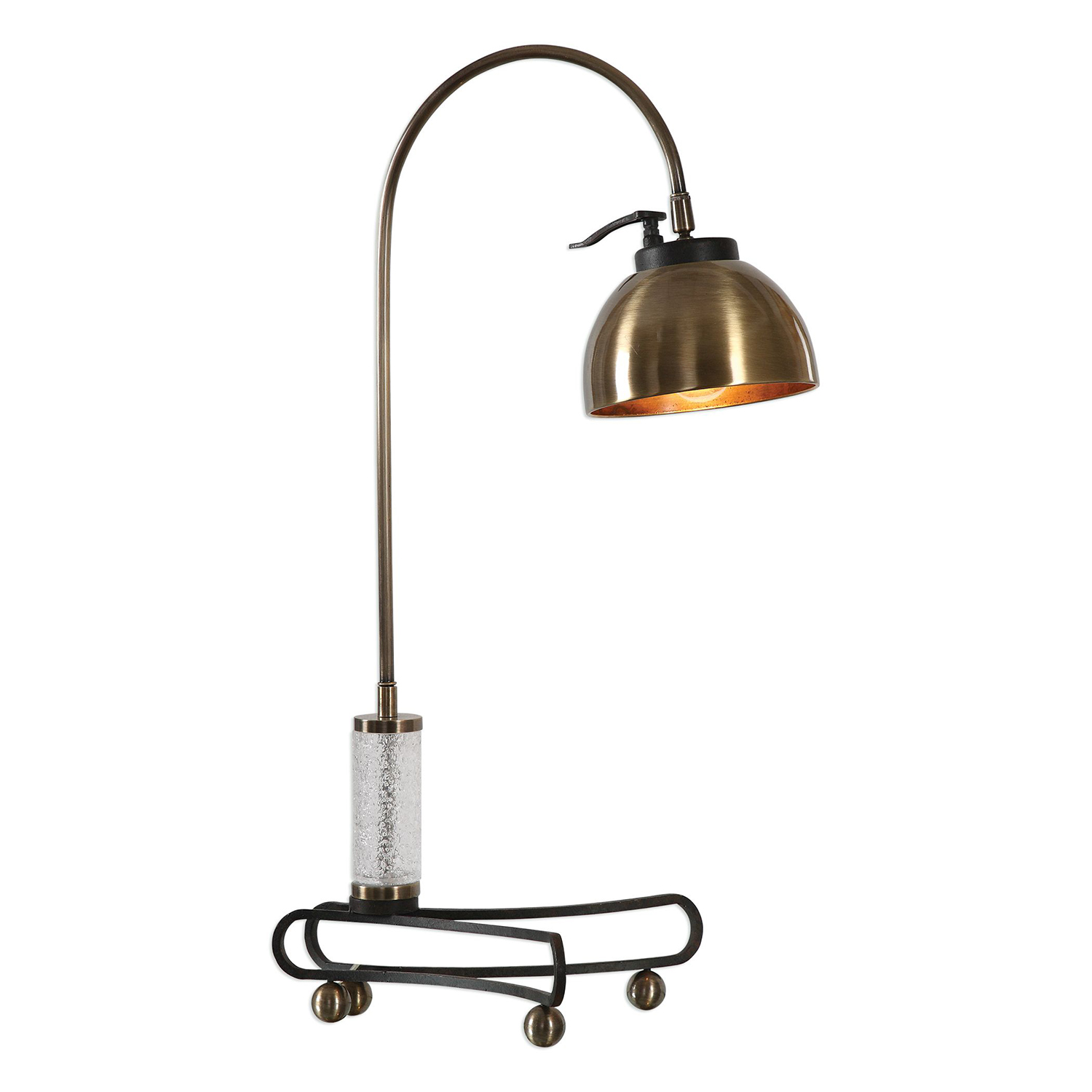 Uttermost Scalino Brass Plated Arch Lamp