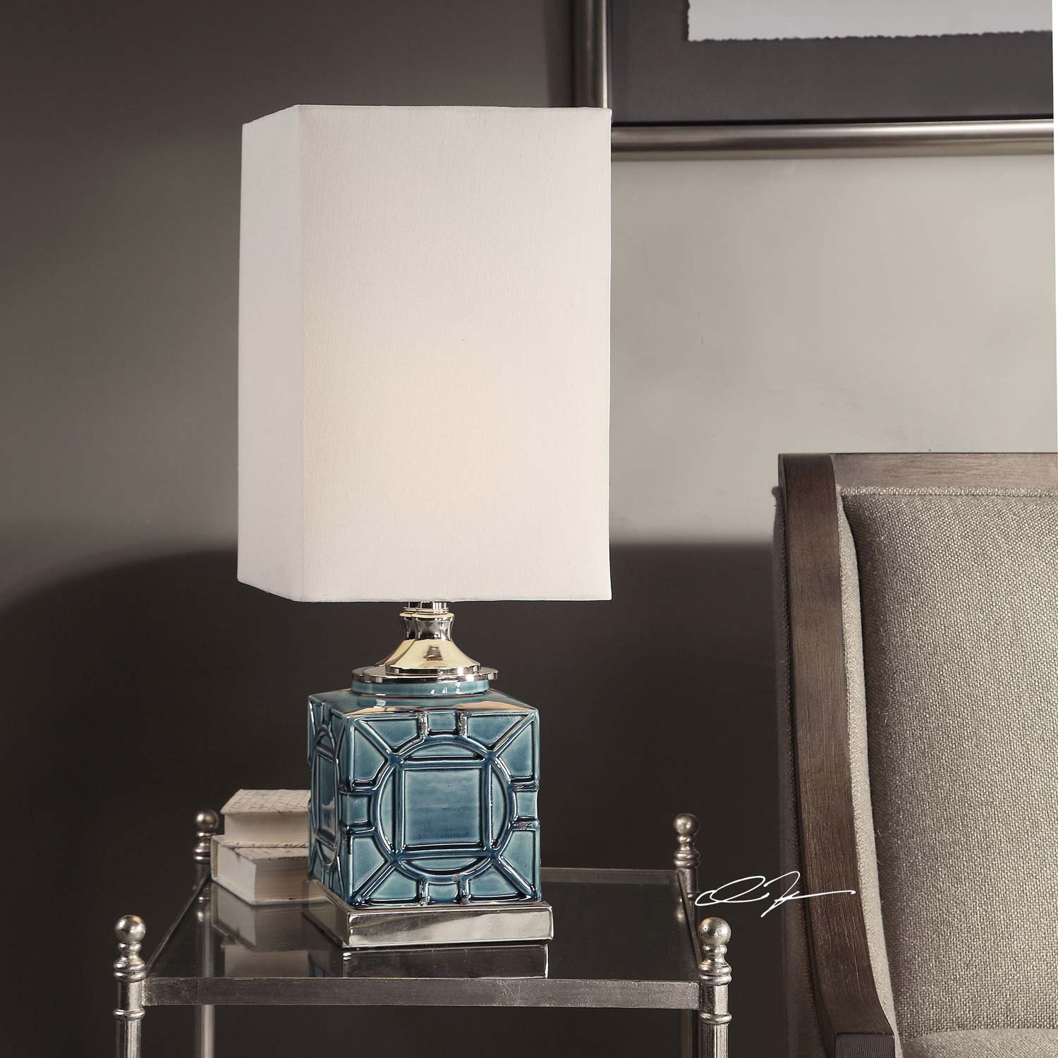Uttermost Pacorro Lamp - Crackled Blue
