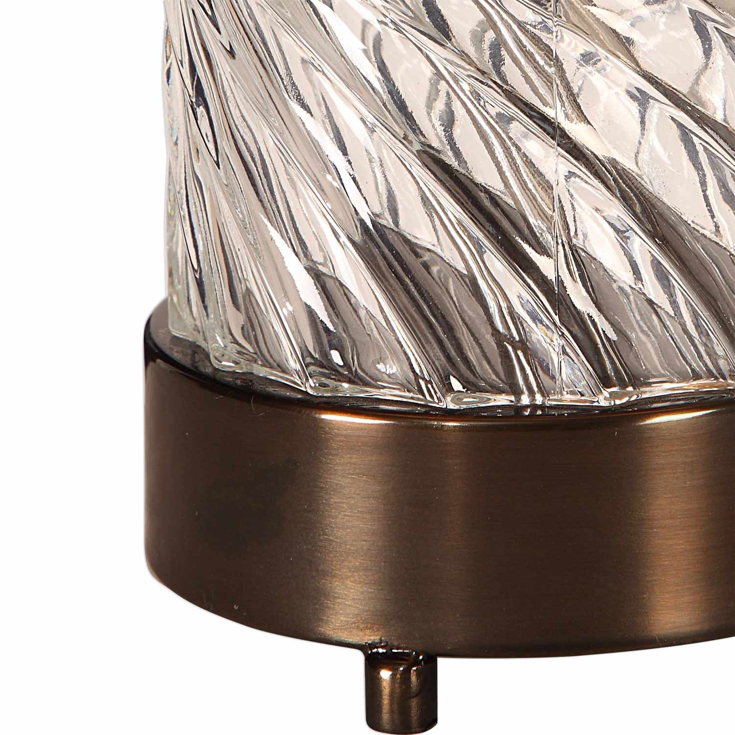 Uttermost Thorton Spiral Glass Buffet Lamp